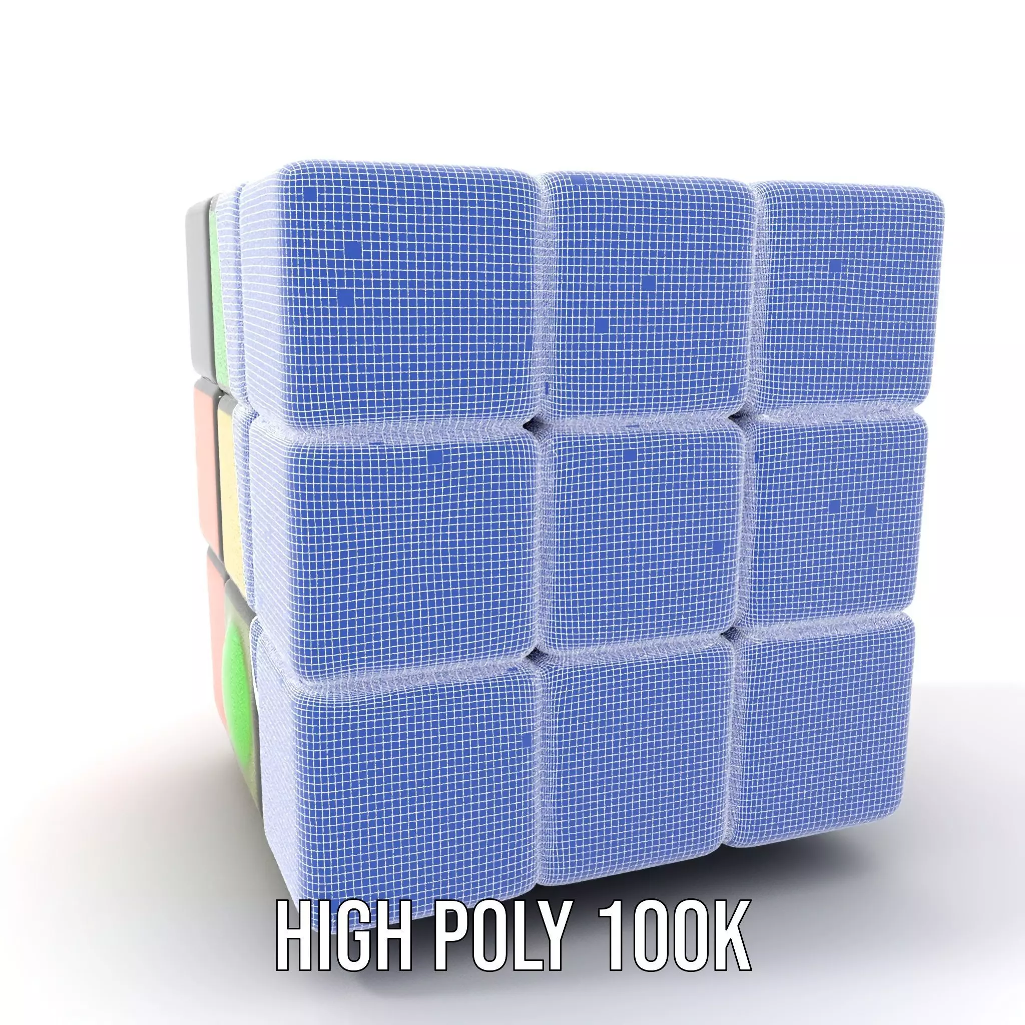 Multicolor Puzzle Cube model pack Low-poly 3D model_5