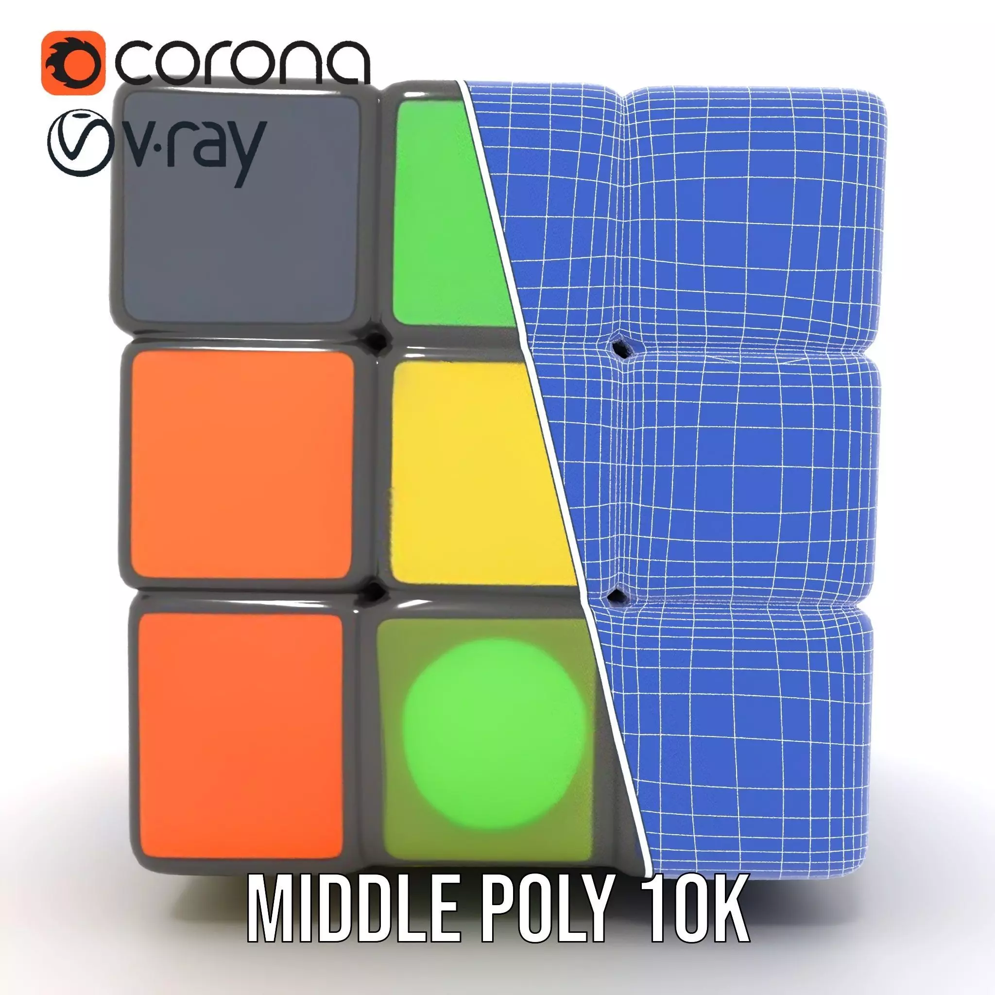 Multicolor Puzzle Cube model pack Low-poly 3D model_14