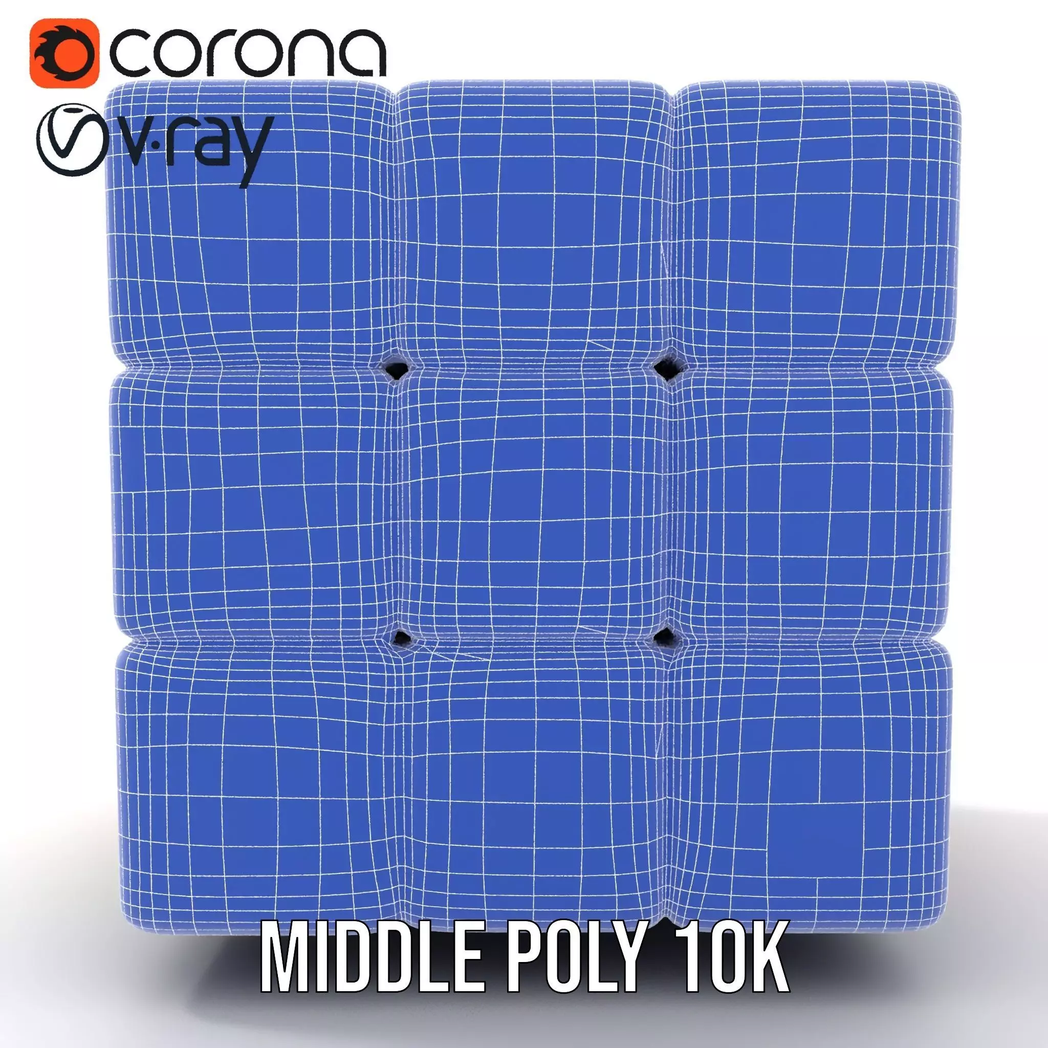 Multicolor Puzzle Cube model pack Low-poly 3D model_30