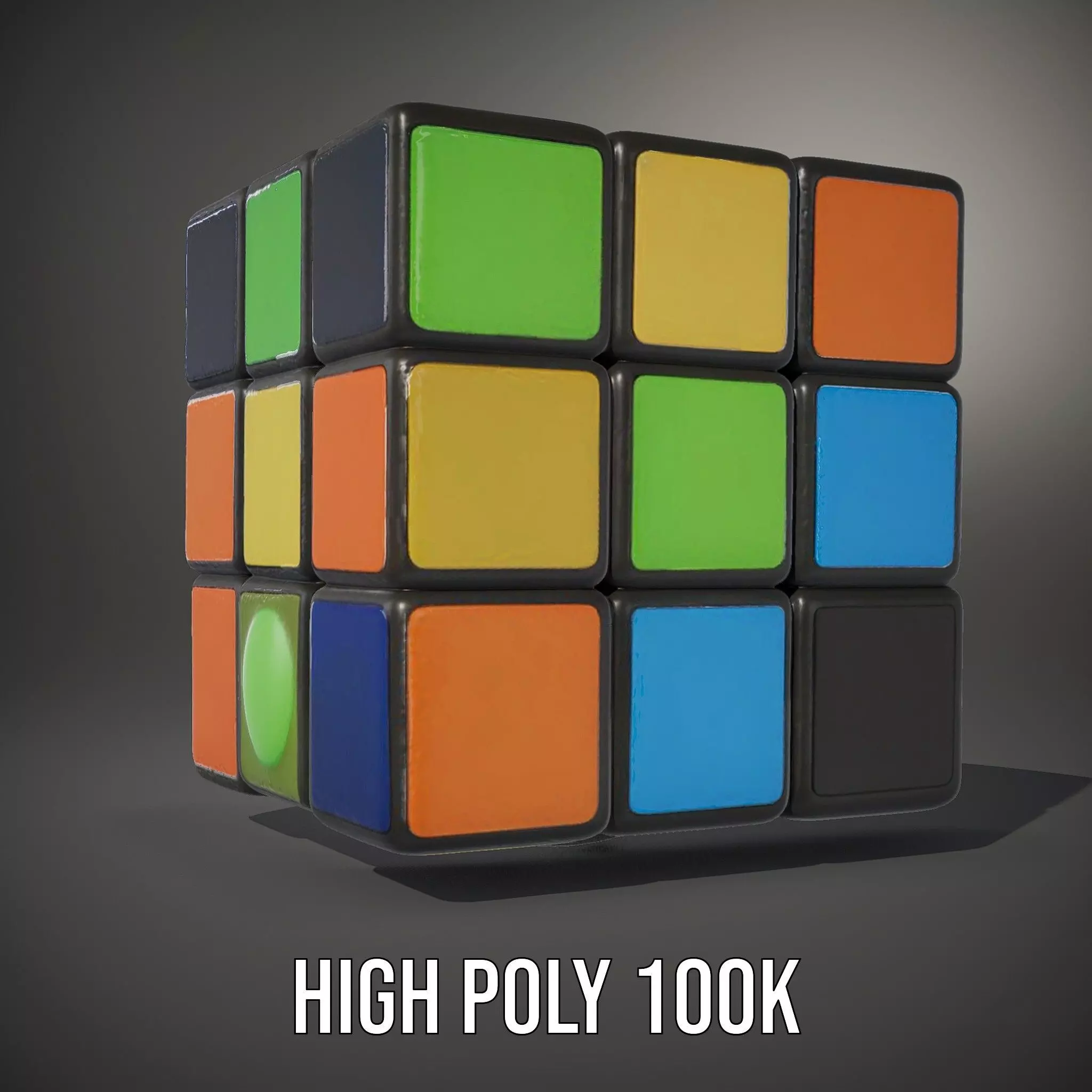 Multicolor Puzzle Cube model pack Low-poly 3D model_9