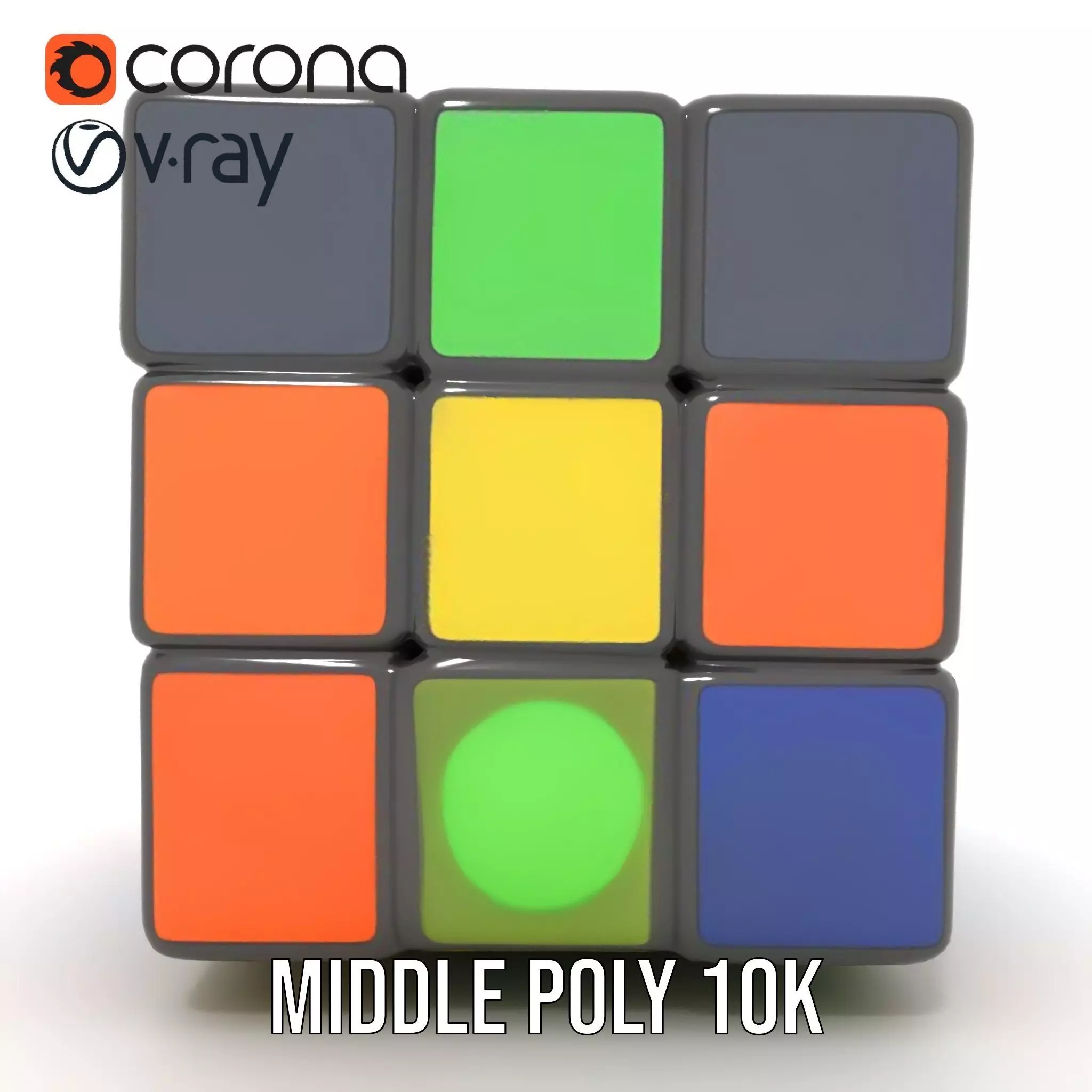 Multicolor Puzzle Cube model pack Low-poly 3D model_16