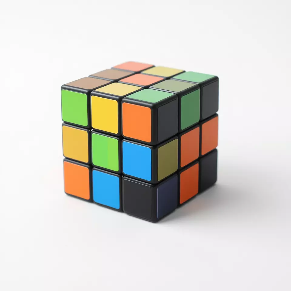 Multicolor Puzzle Cube model pack Low-poly 3D model_3