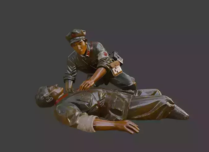 Military sculpture warrior  military battle war hero  soldier