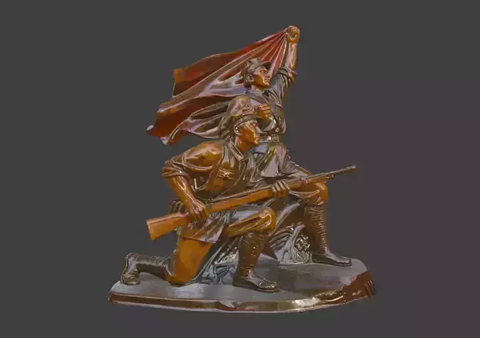 Military sculpture warrior  military battle war hero  soldier