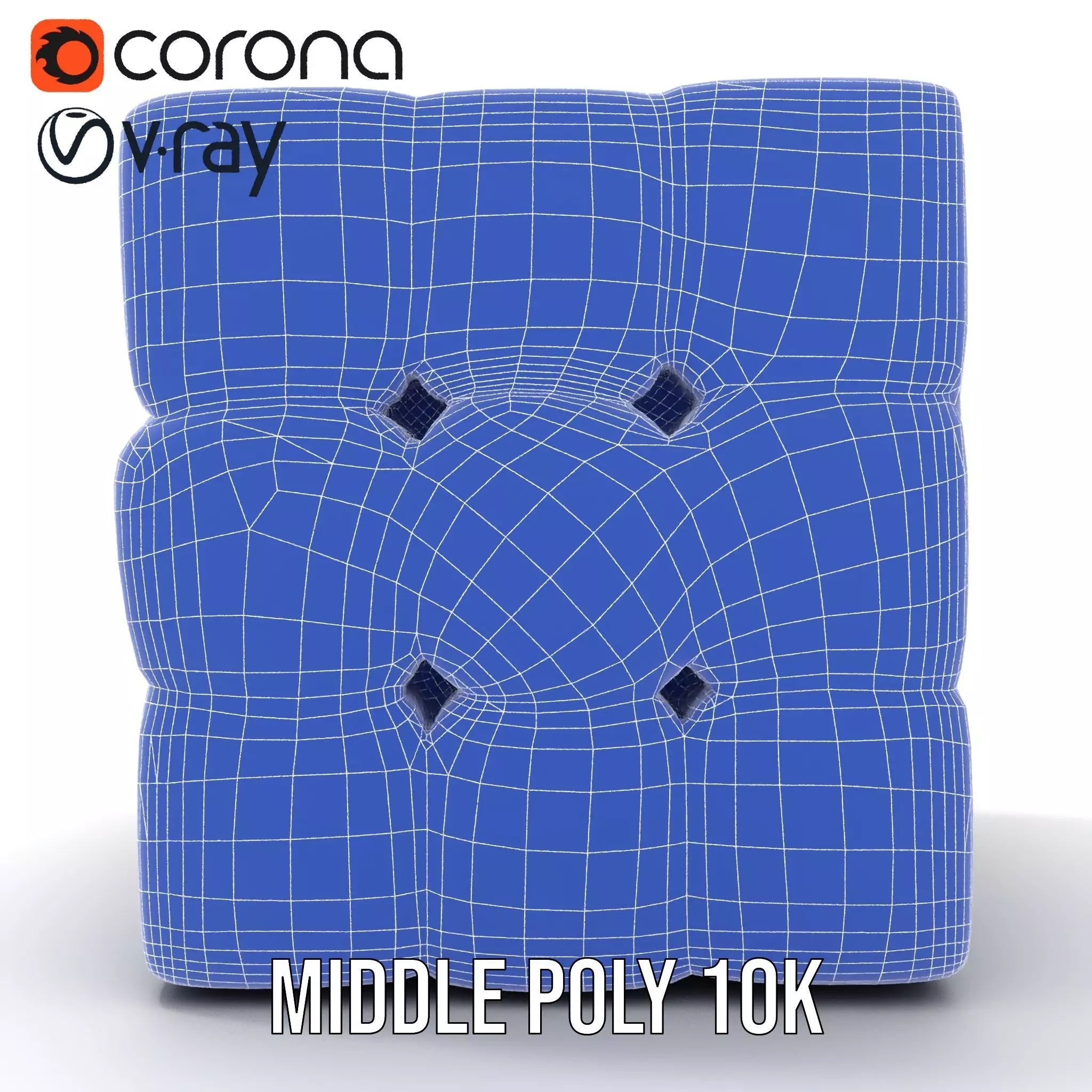 Porcelain Blue Pattern Cube model pack Texture_30
