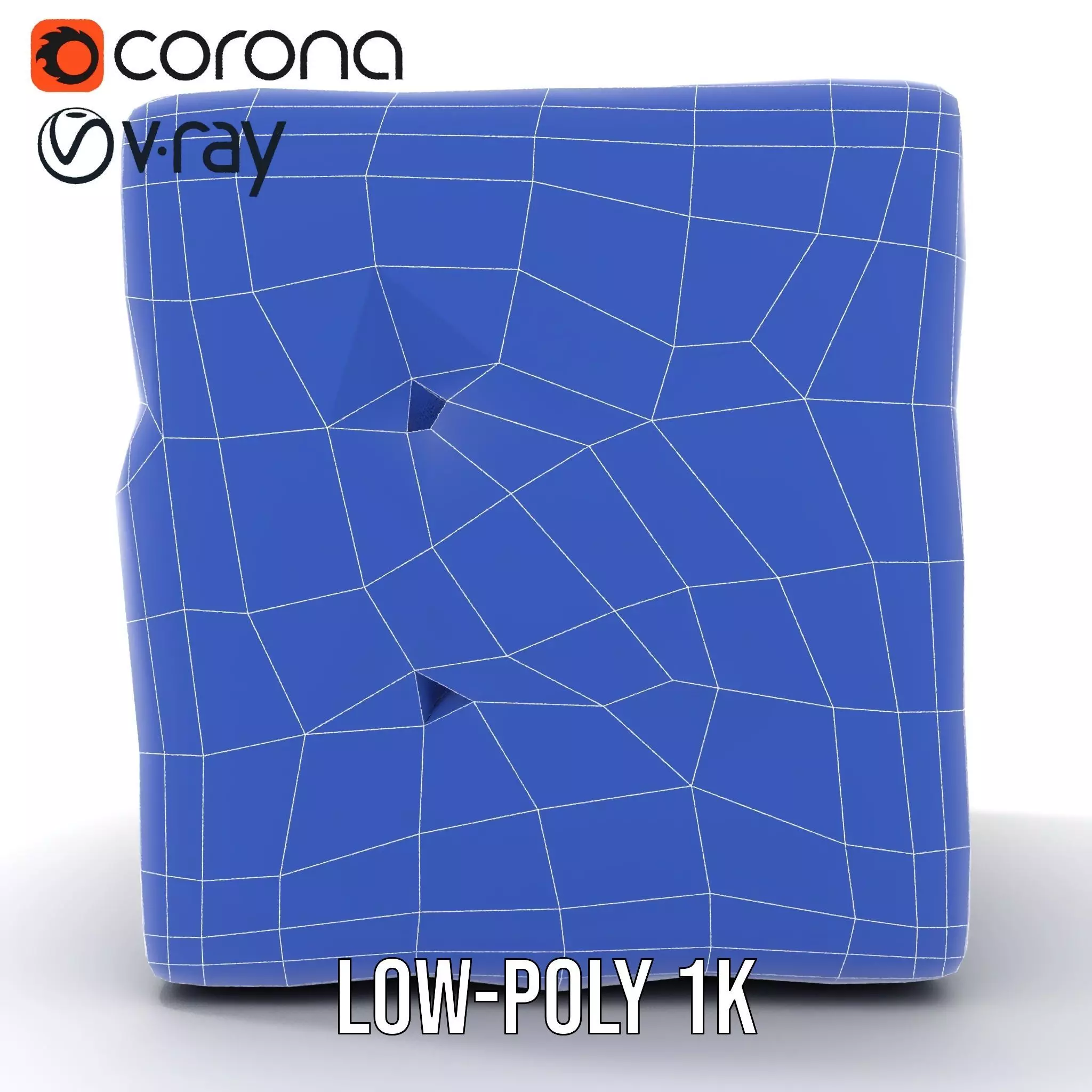 Porcelain Blue Pattern Cube model pack Texture_28