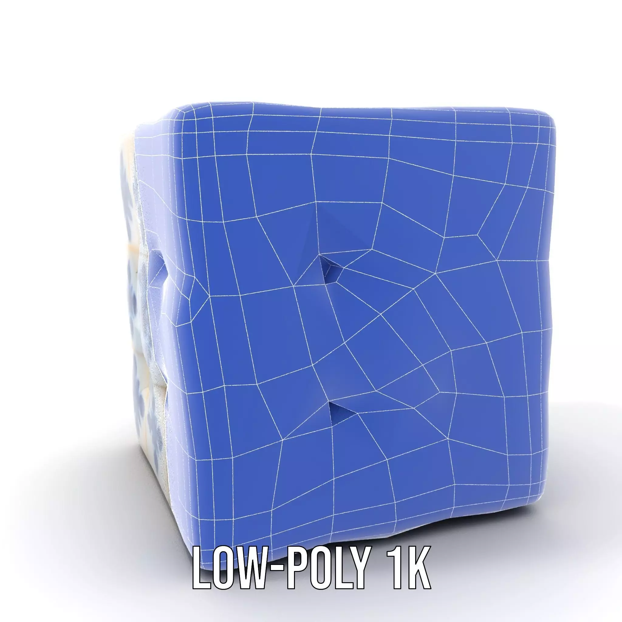 Porcelain Blue Pattern Cube model pack Texture_18