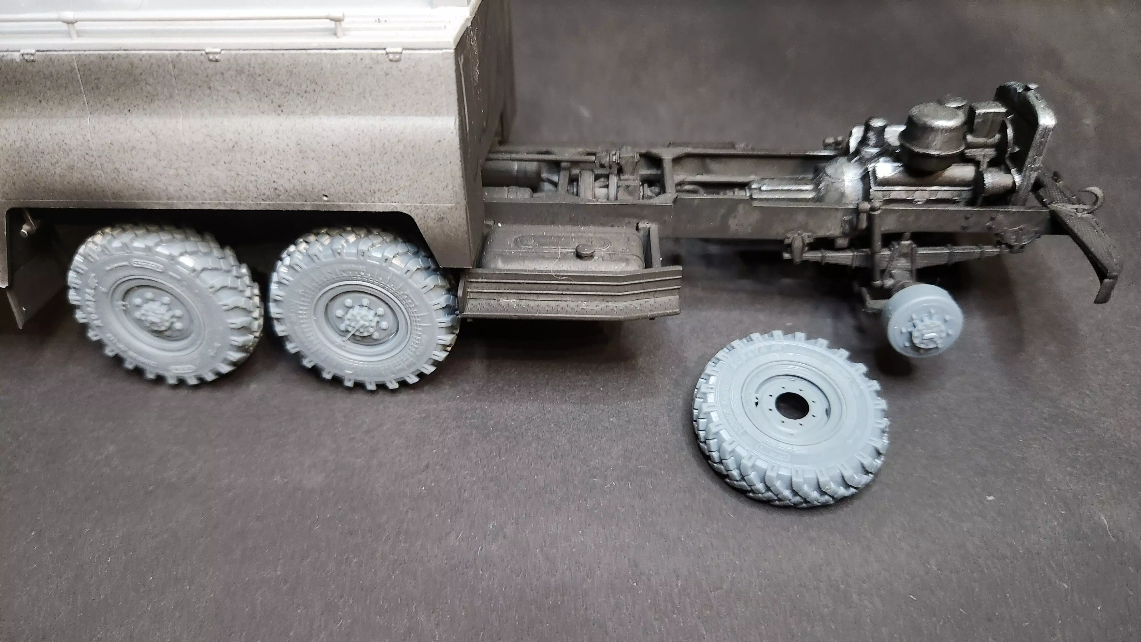 ZIL 131 Wheels set 1 35 scale for ICM models 3D print model_2