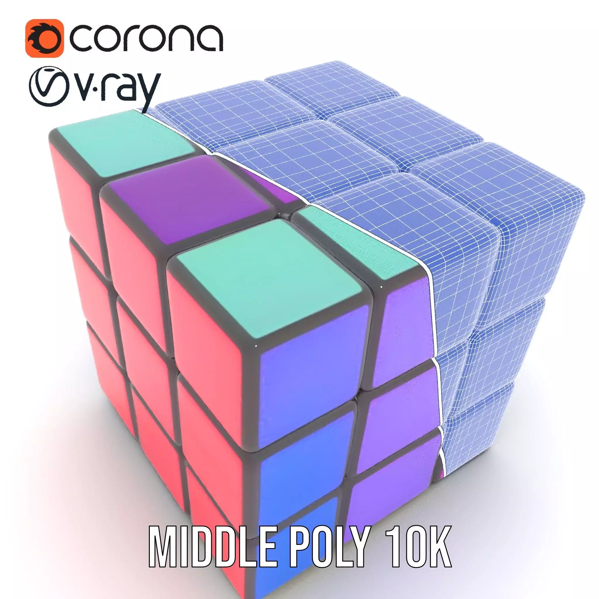 Classic Puzzle Cube model pack Low-poly 3D model_25