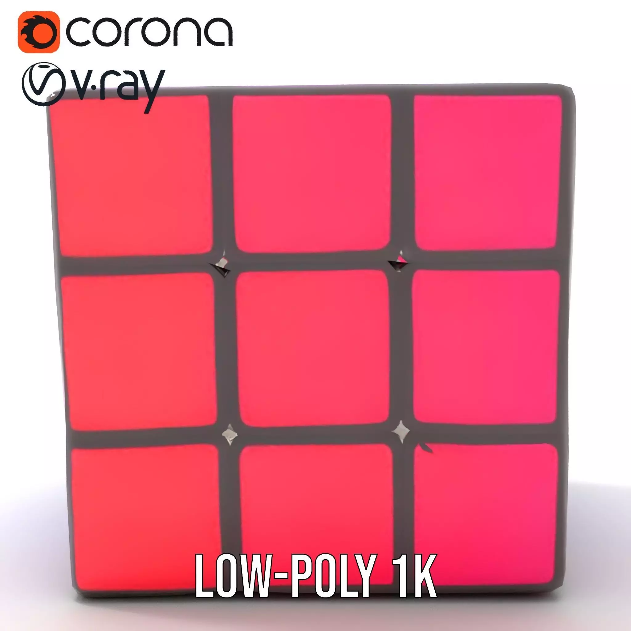 Classic Puzzle Cube model pack Low-poly 3D model_8