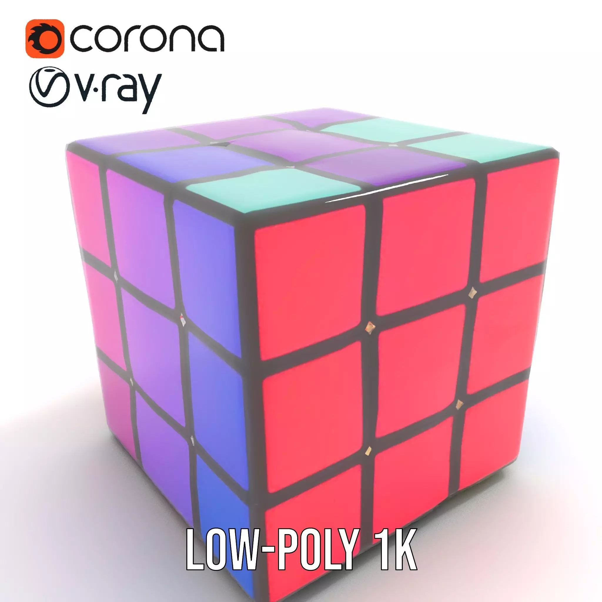 Classic Puzzle Cube model pack Low-poly 3D model_13