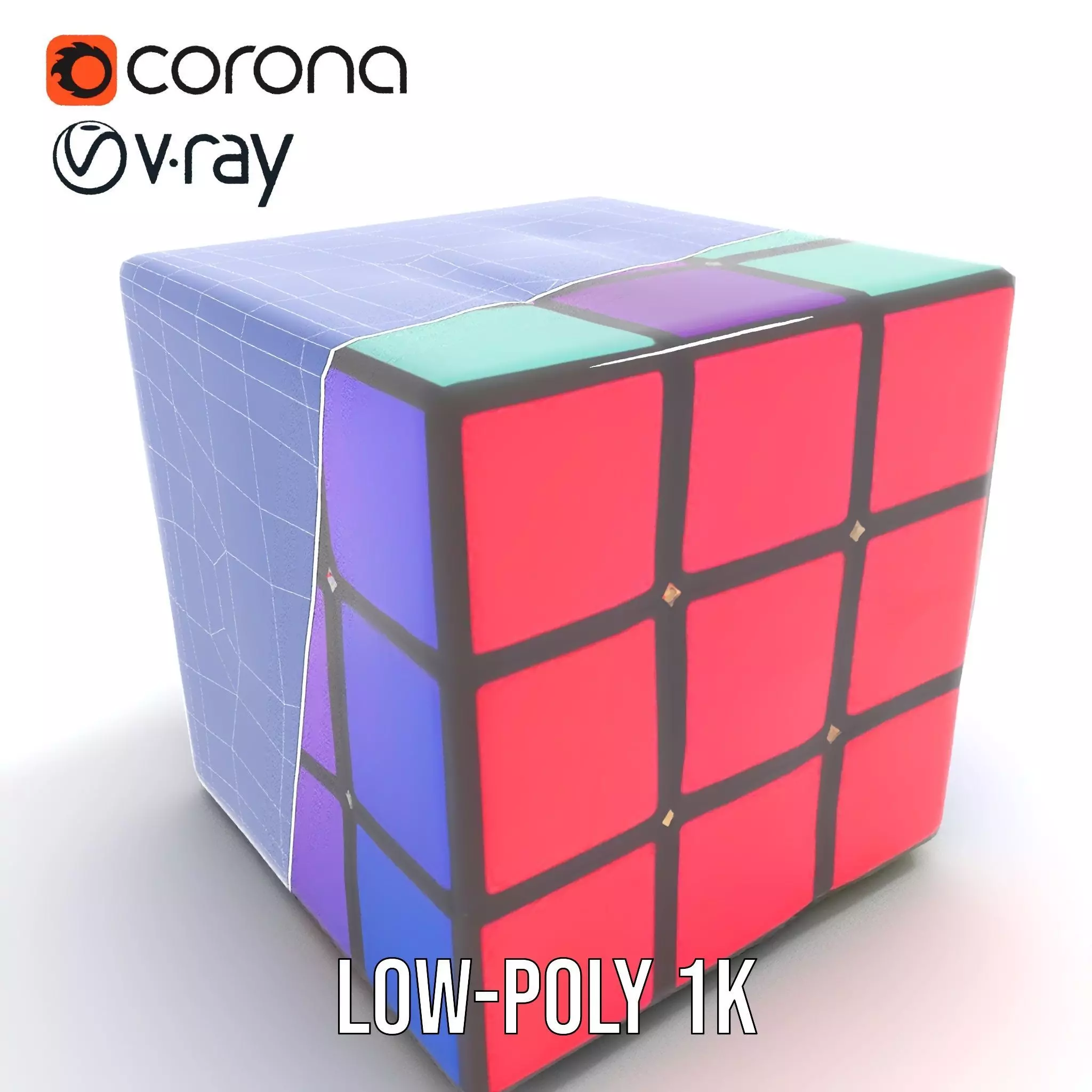 Classic Puzzle Cube model pack Low-poly 3D model_15