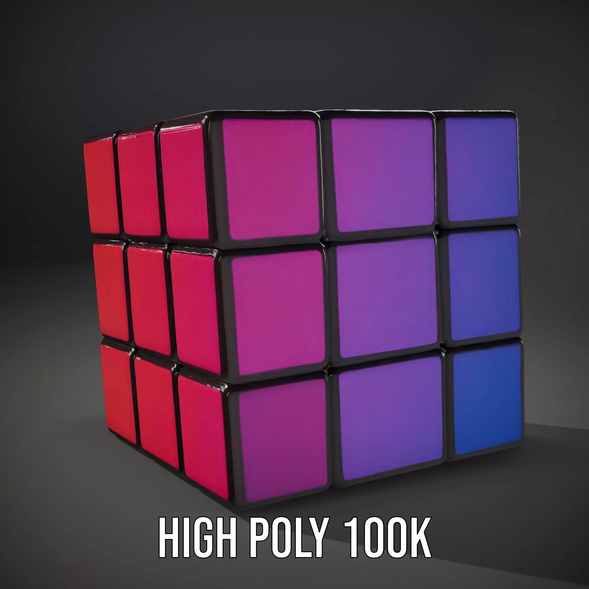 Classic Puzzle Cube model pack Low-poly 3D model_9