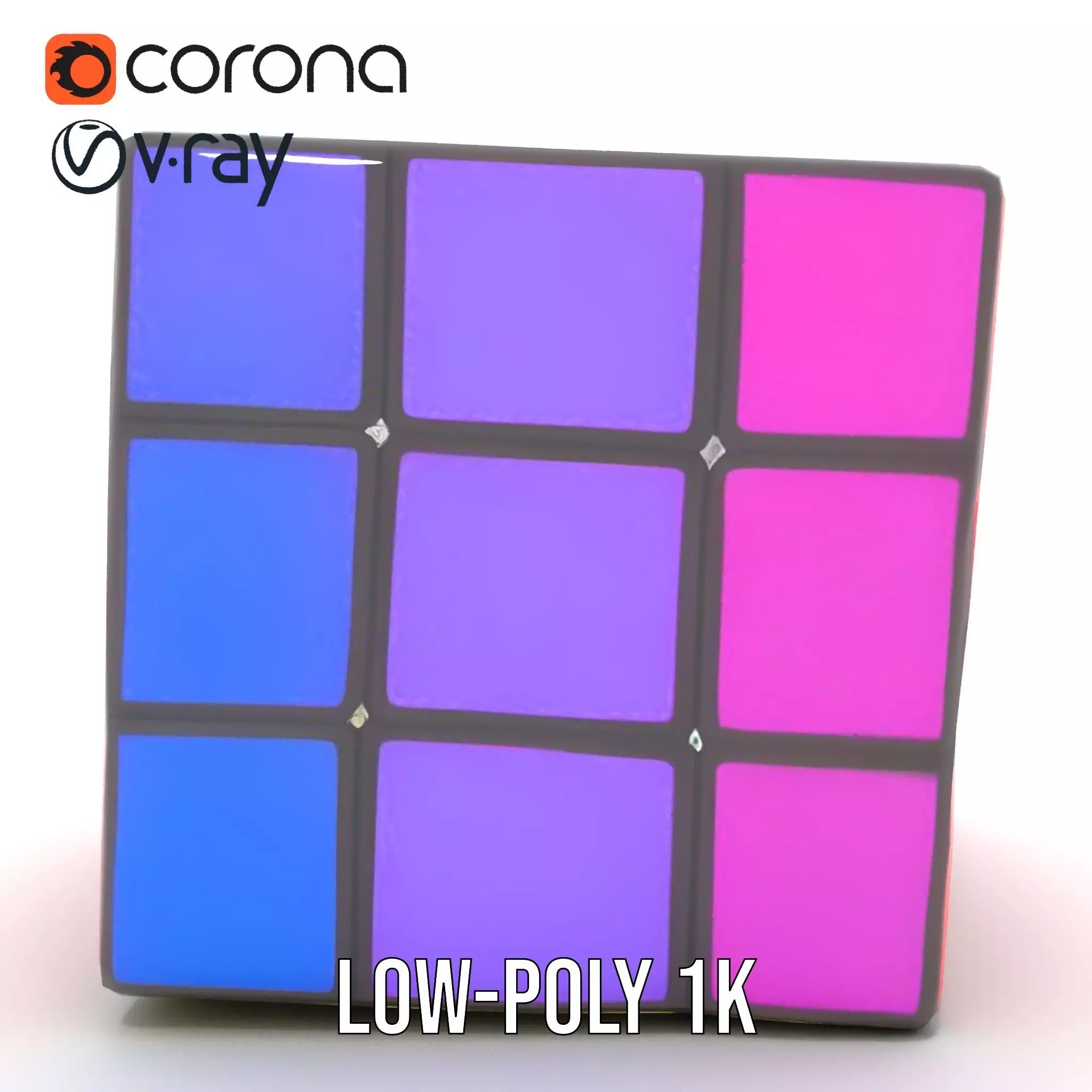 Classic Puzzle Cube model pack Low-poly 3D model_18