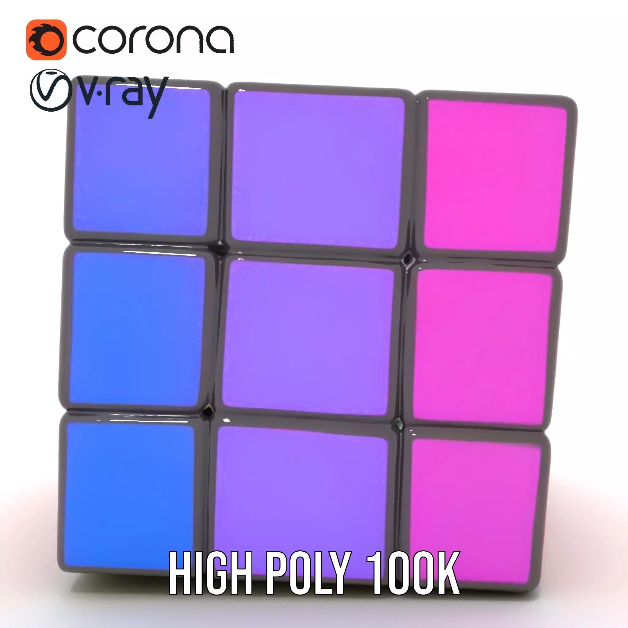 Classic Puzzle Cube model pack Low-poly 3D model_27