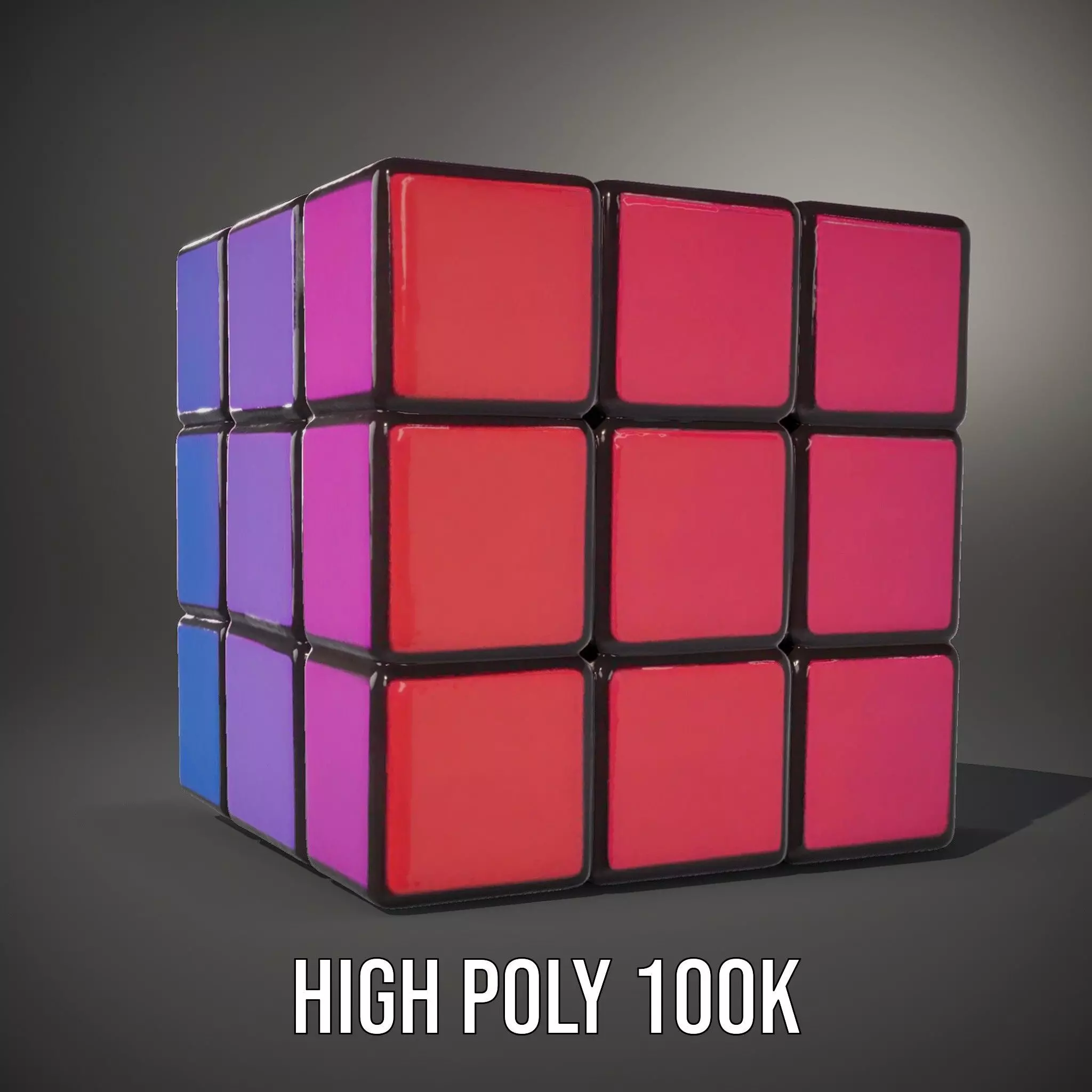 Classic Puzzle Cube model pack Low-poly 3D model_11