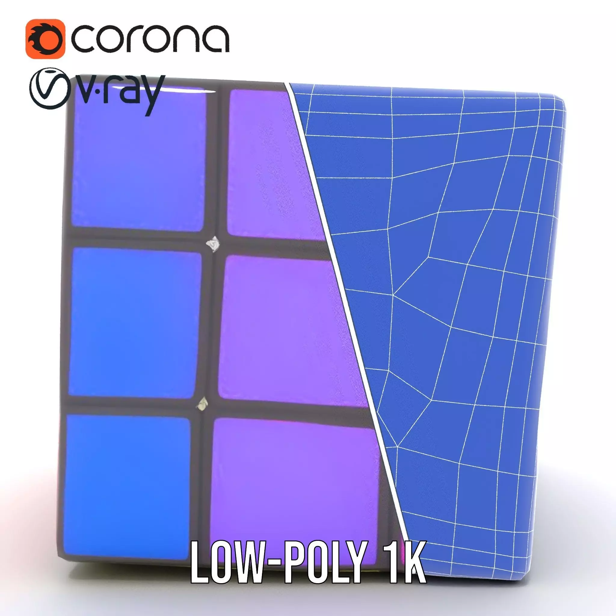 Classic Puzzle Cube model pack Low-poly 3D model_32