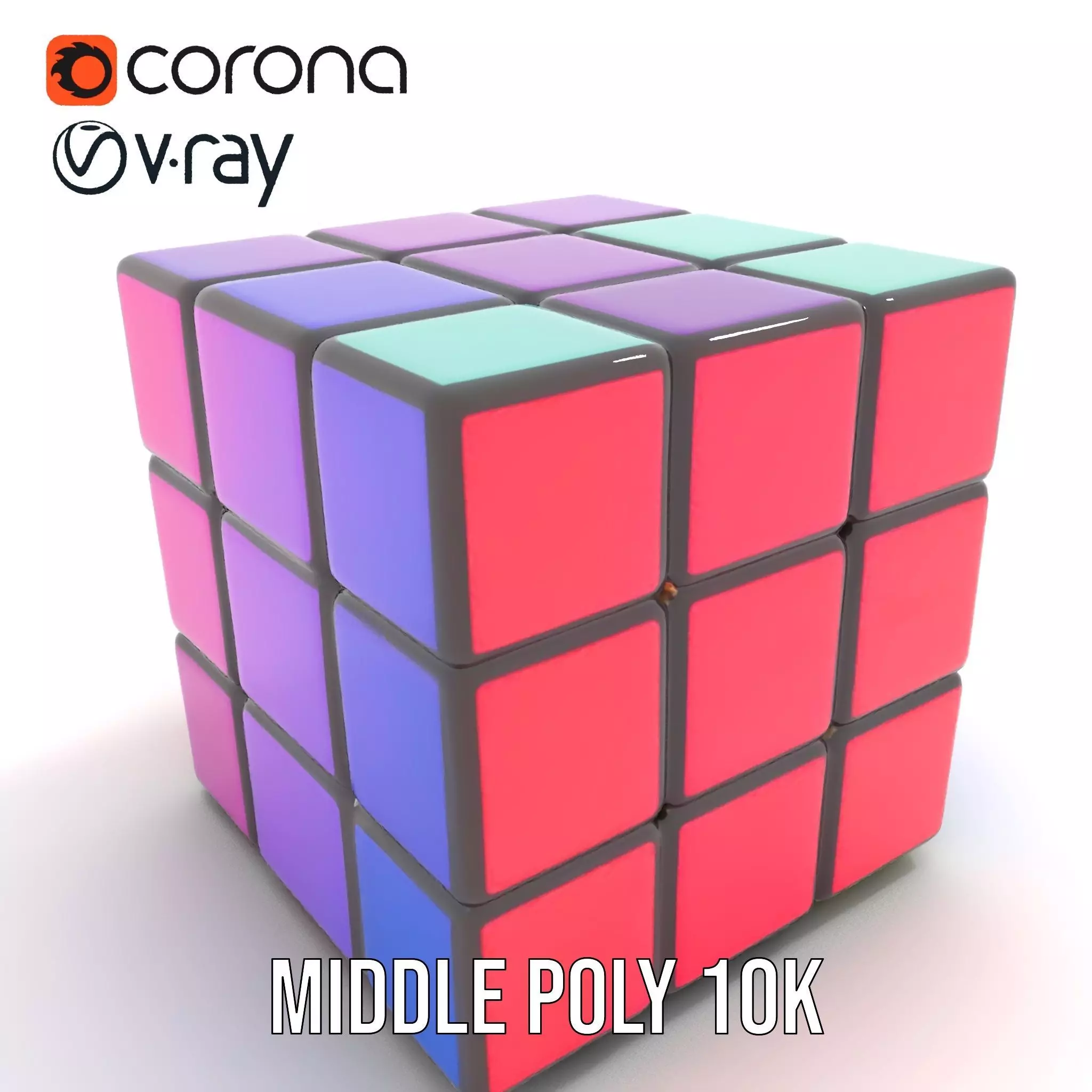 Classic Puzzle Cube model pack Low-poly 3D model_12