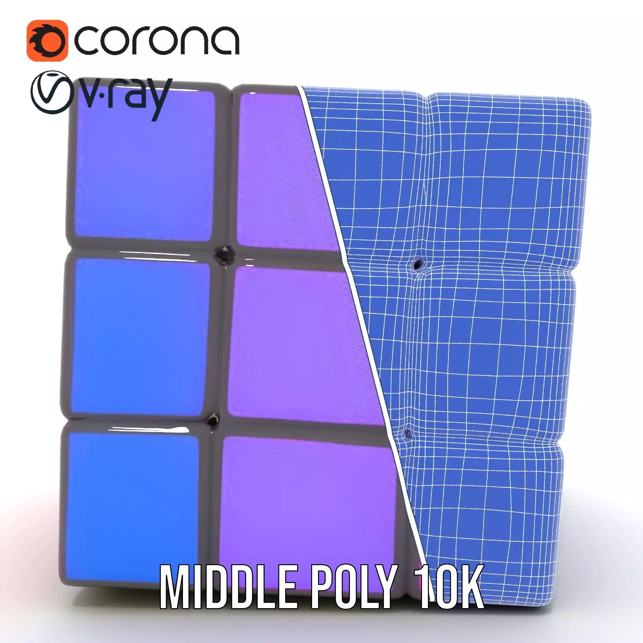 Classic Puzzle Cube model pack Low-poly 3D model_28