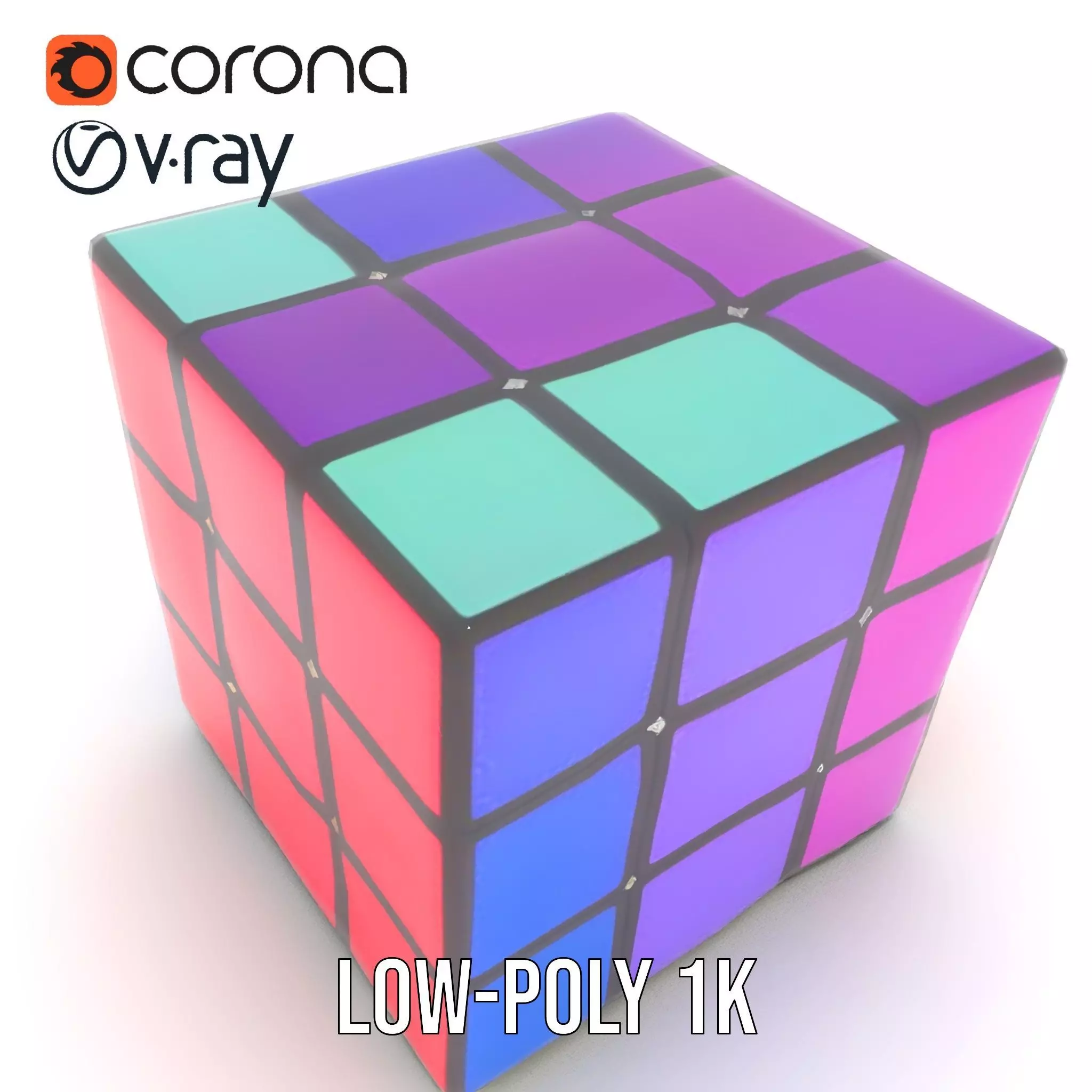 Classic Puzzle Cube model pack Low-poly 3D model_23