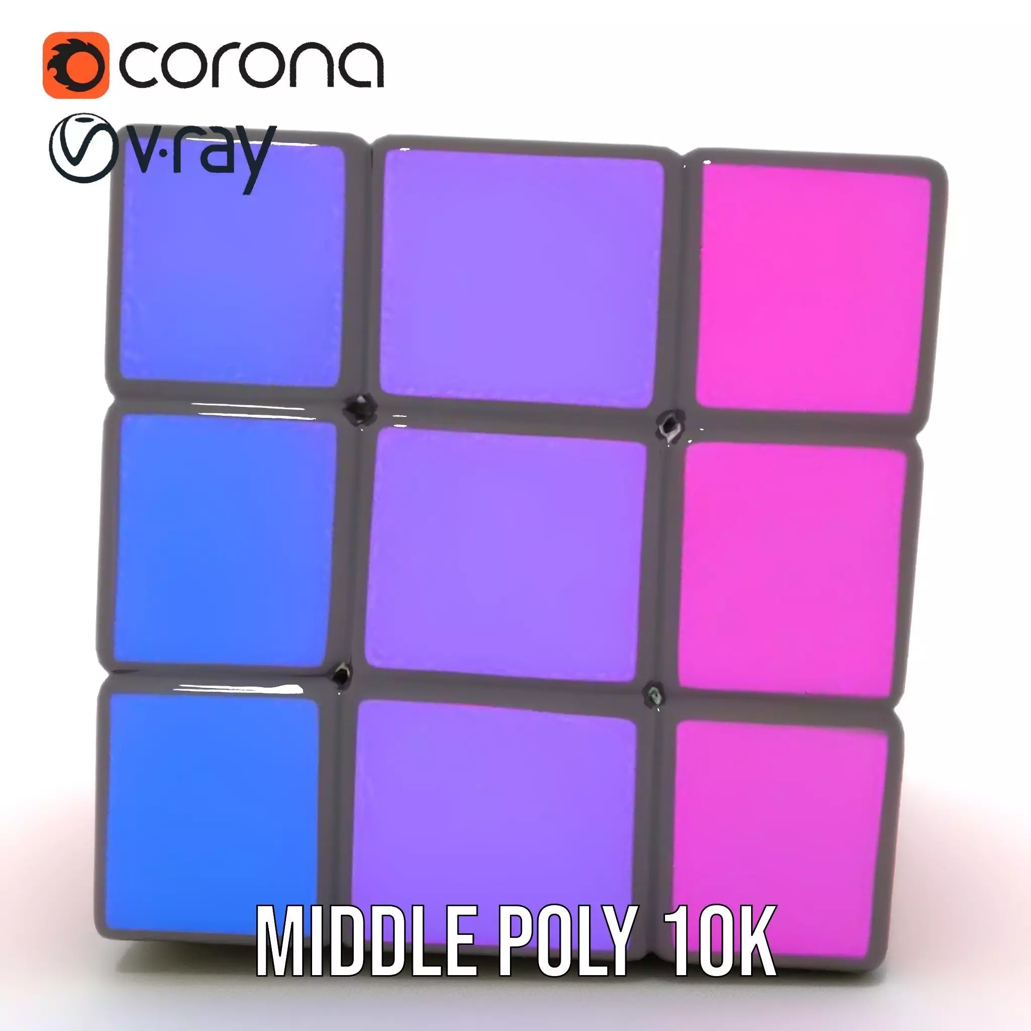 Classic Puzzle Cube model pack Low-poly 3D model_17
