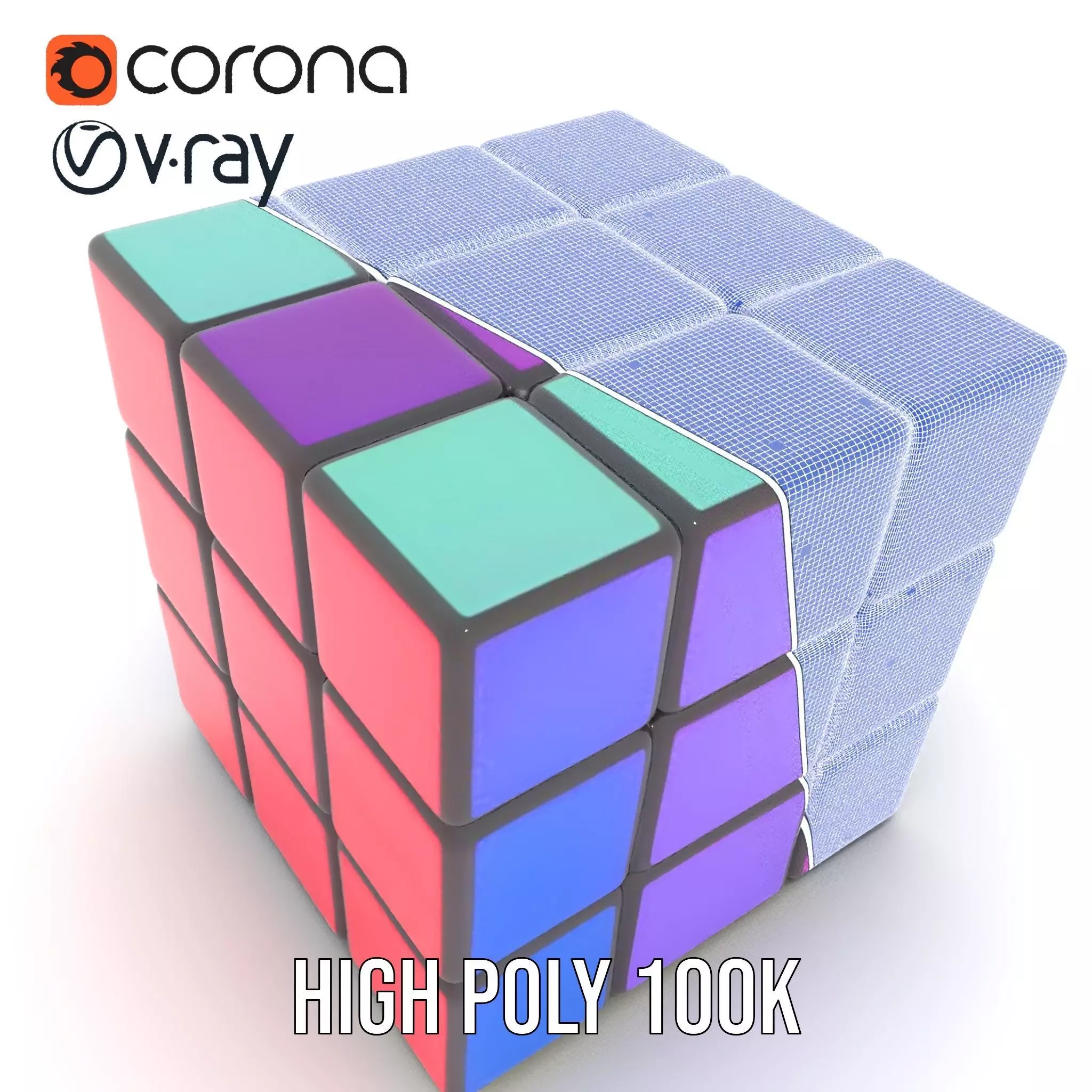 Classic Puzzle Cube model pack Low-poly 3D model_33