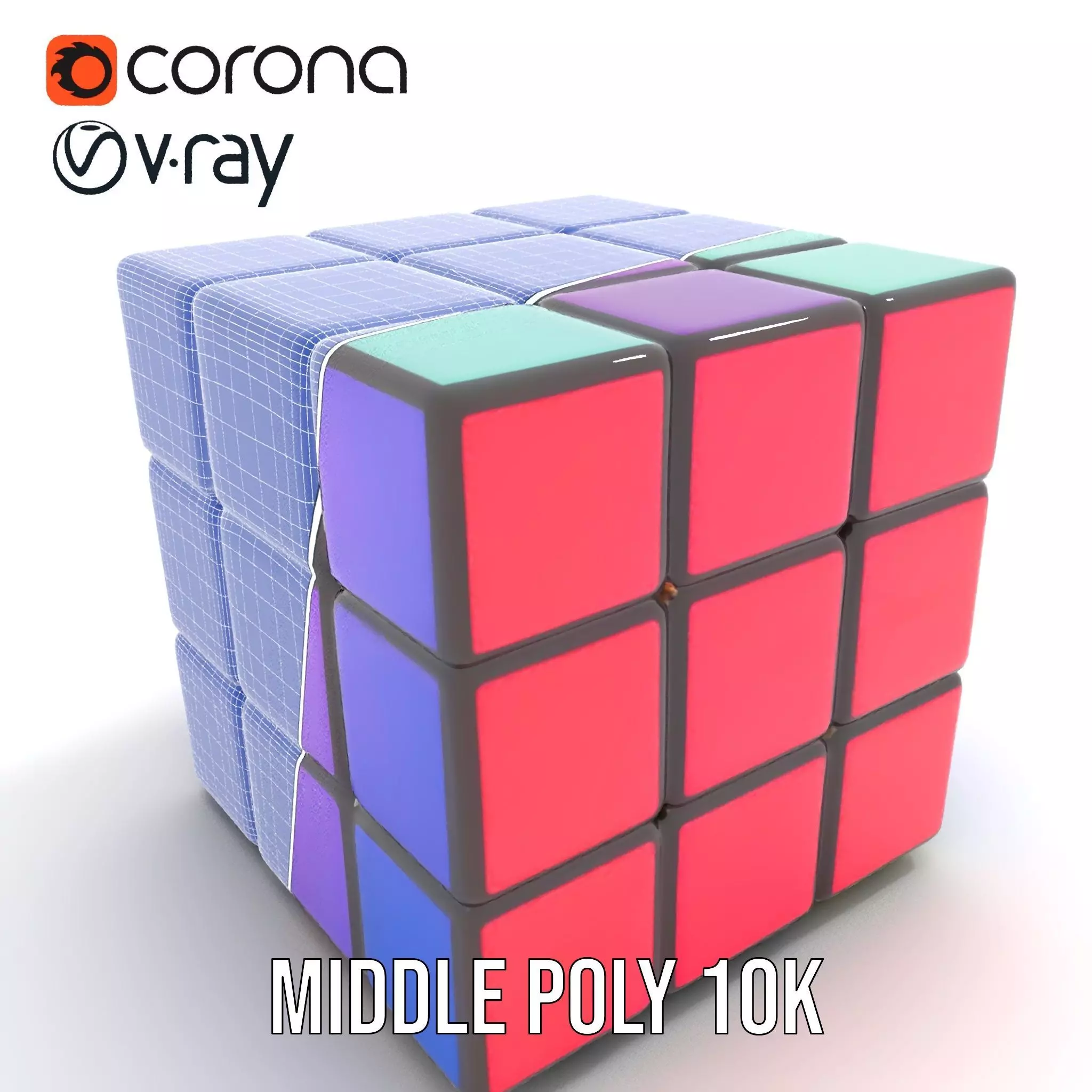 Classic Puzzle Cube model pack Low-poly 3D model_14