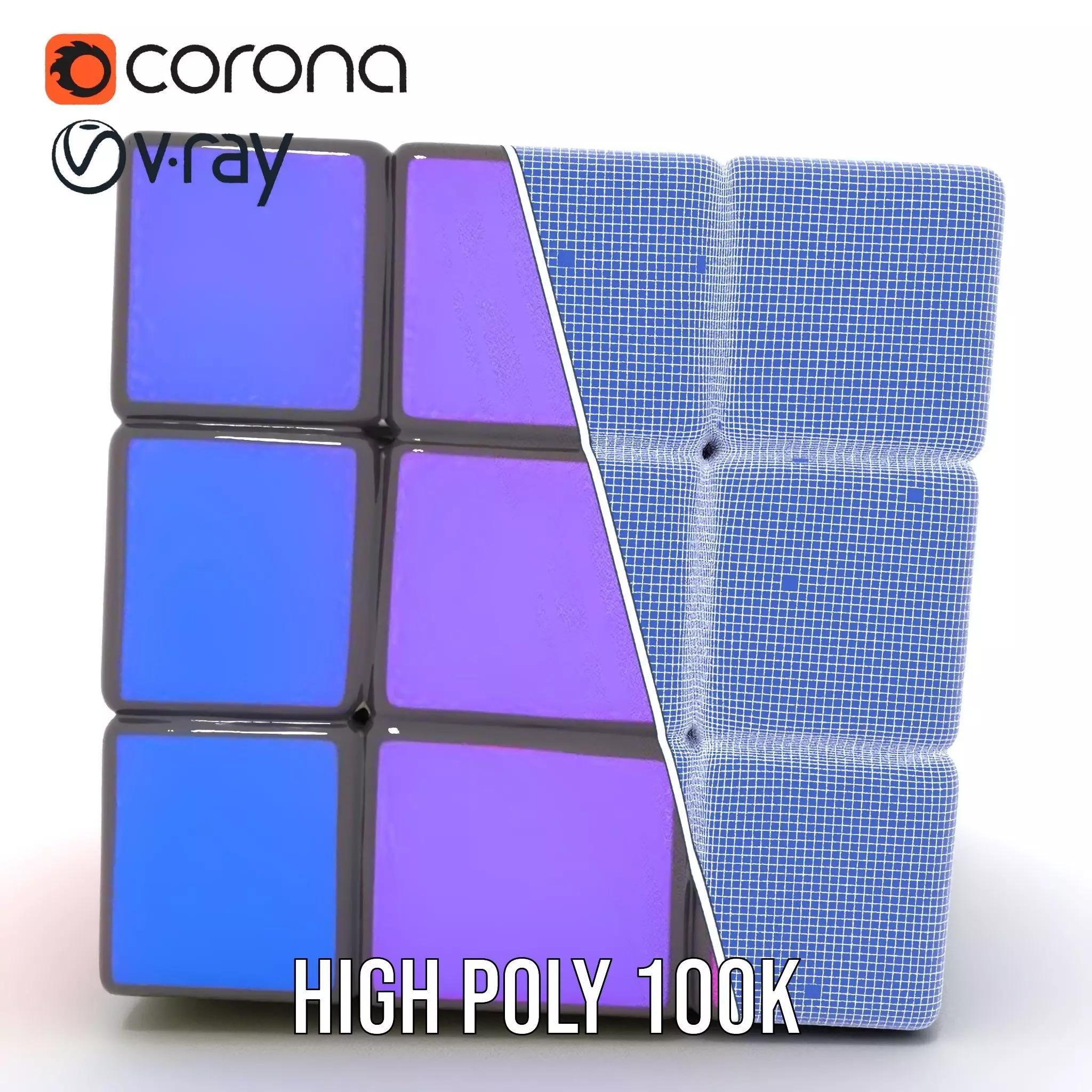 Classic Puzzle Cube model pack Low-poly 3D model_35