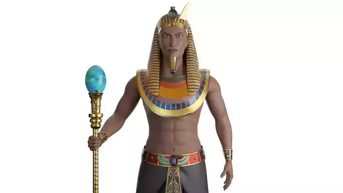 Semi-Realistic king ABRAX - MAYA Rigged and Blender Rigged