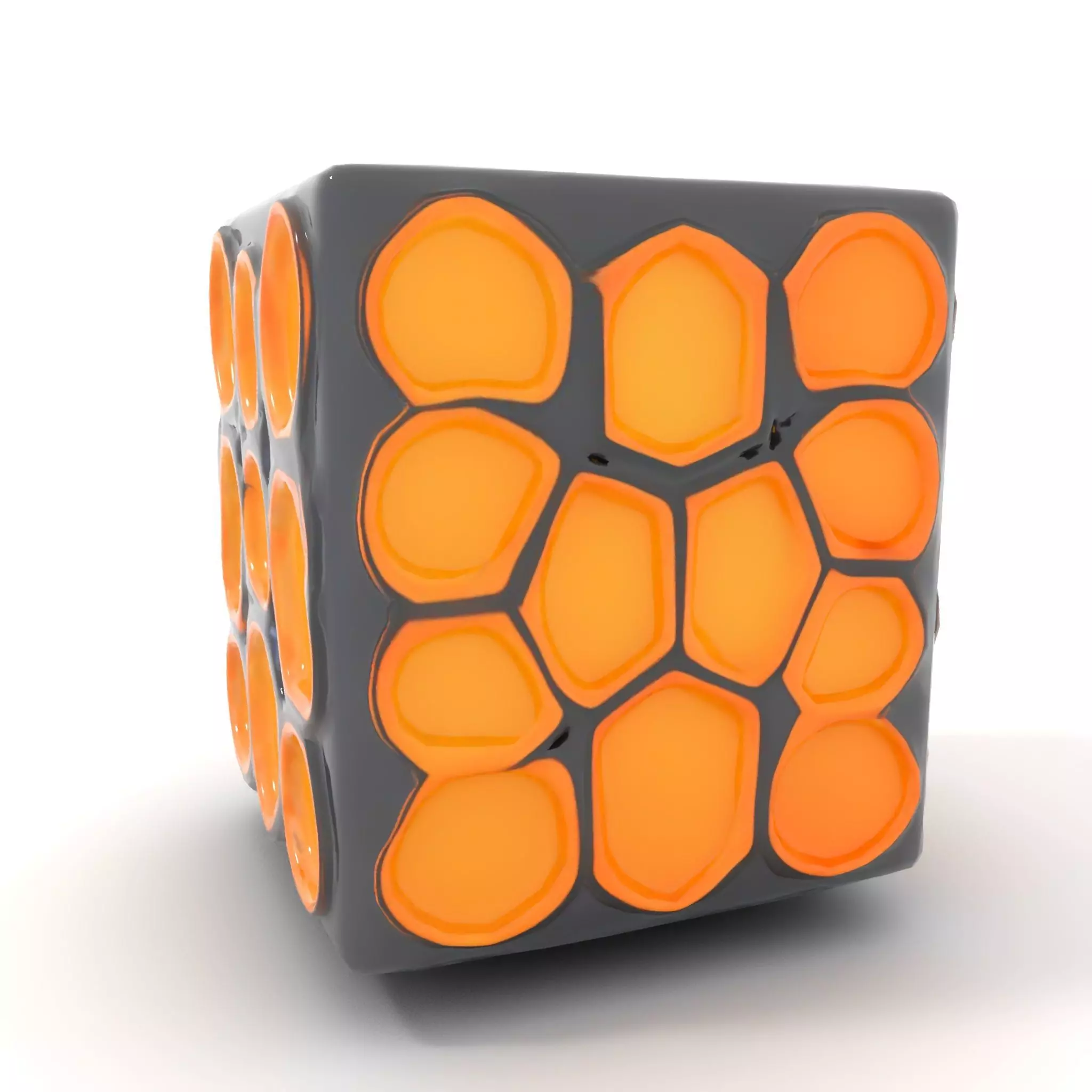 Hexagonal Amber Cube model pack Low-poly 3D model_14