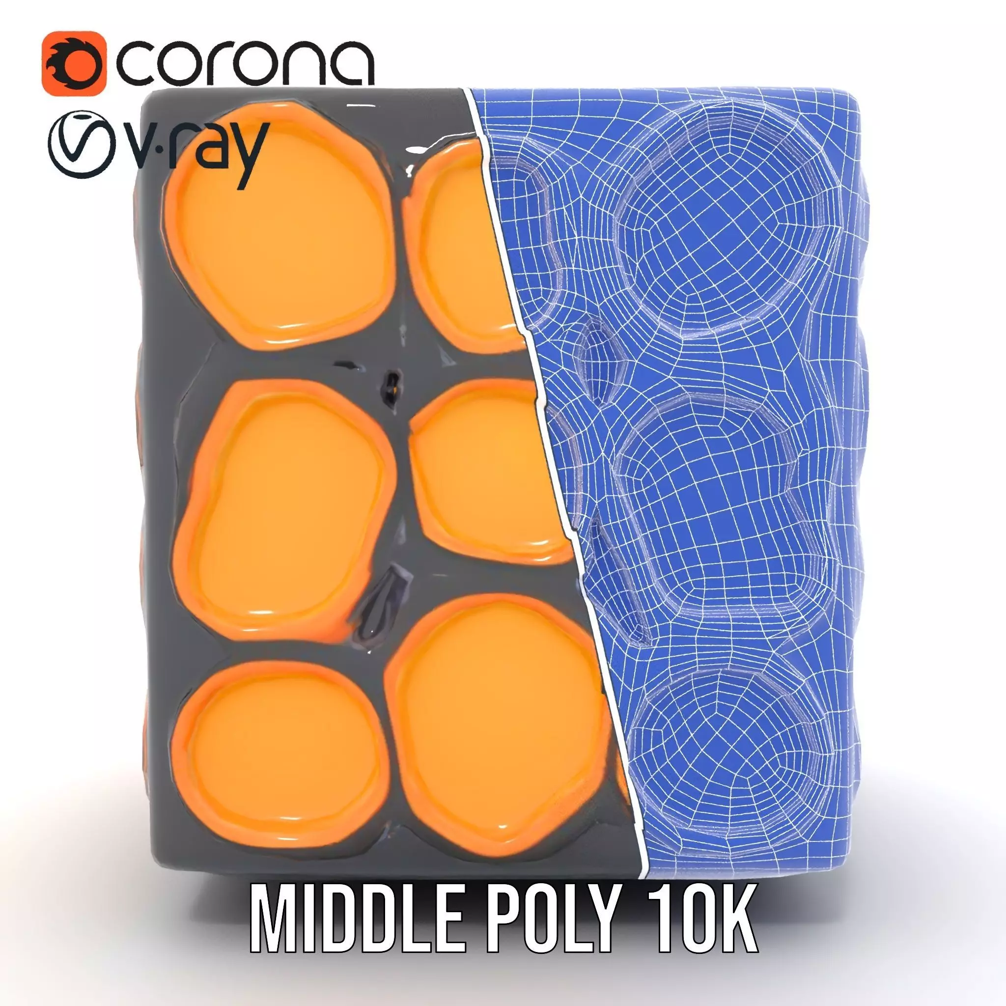Hexagonal Amber Cube model pack Low-poly 3D model_28