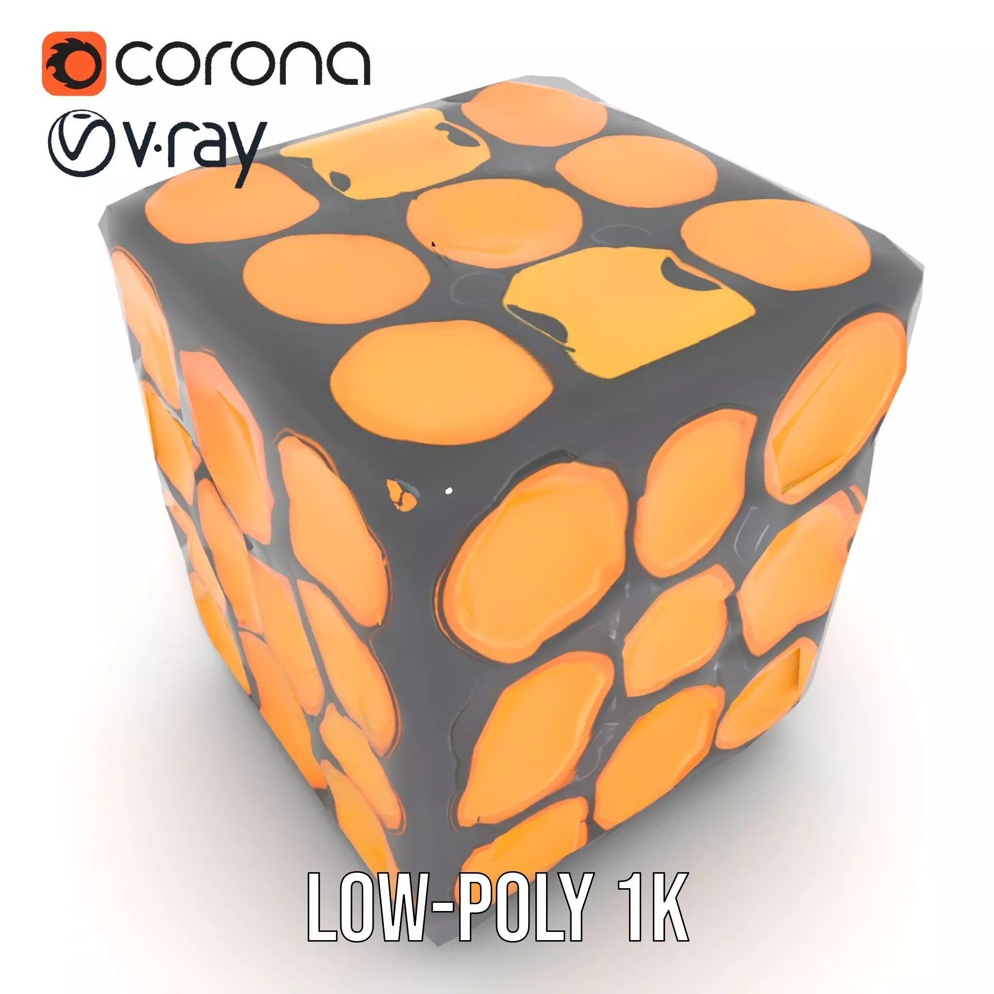Hexagonal Amber Cube model pack Low-poly 3D model_18