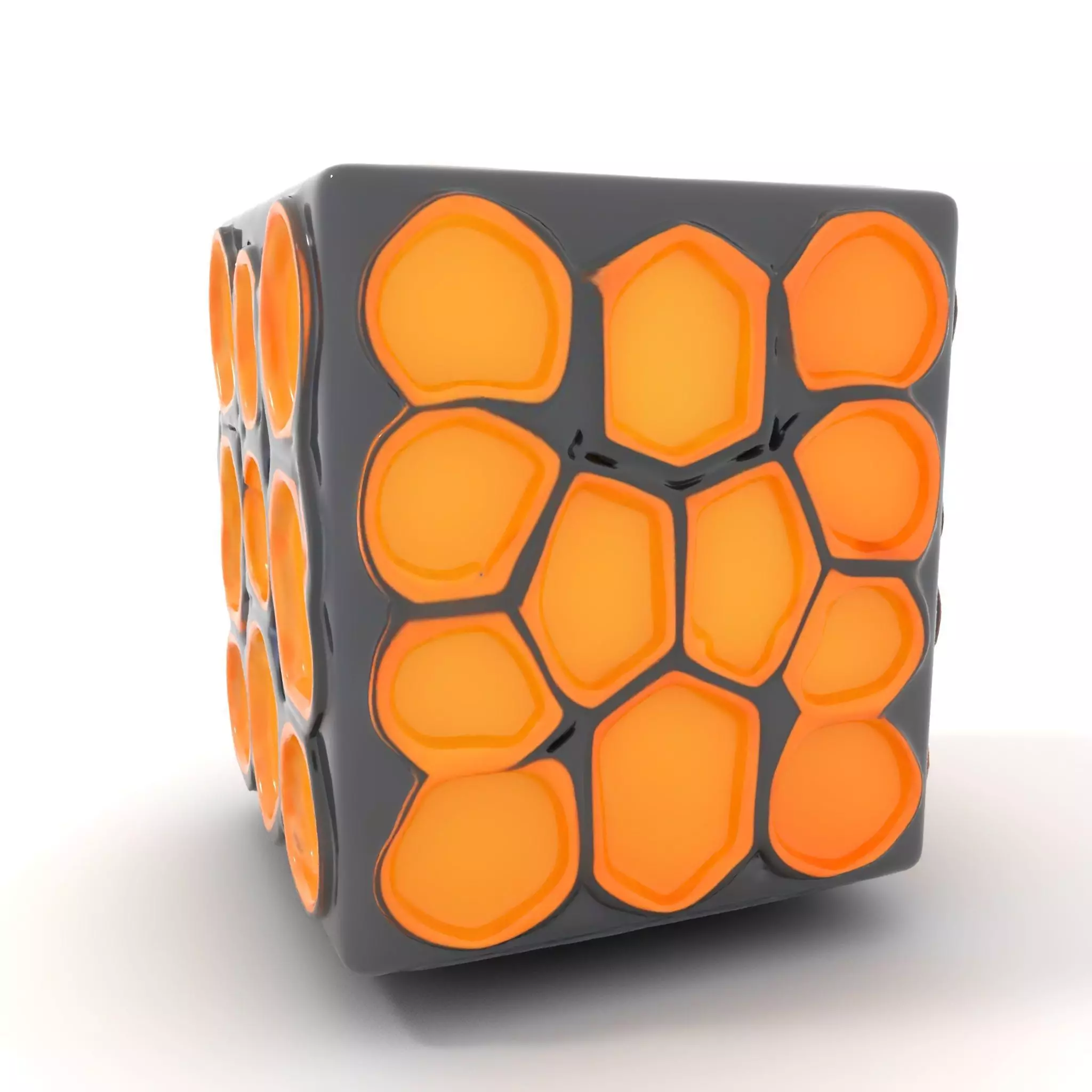Hexagonal Amber Cube model pack Low-poly 3D model_0