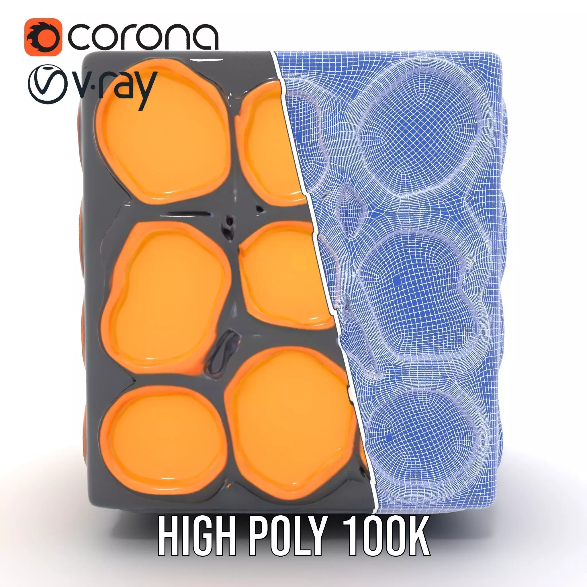 Hexagonal Amber Cube model pack Low-poly 3D model_35
