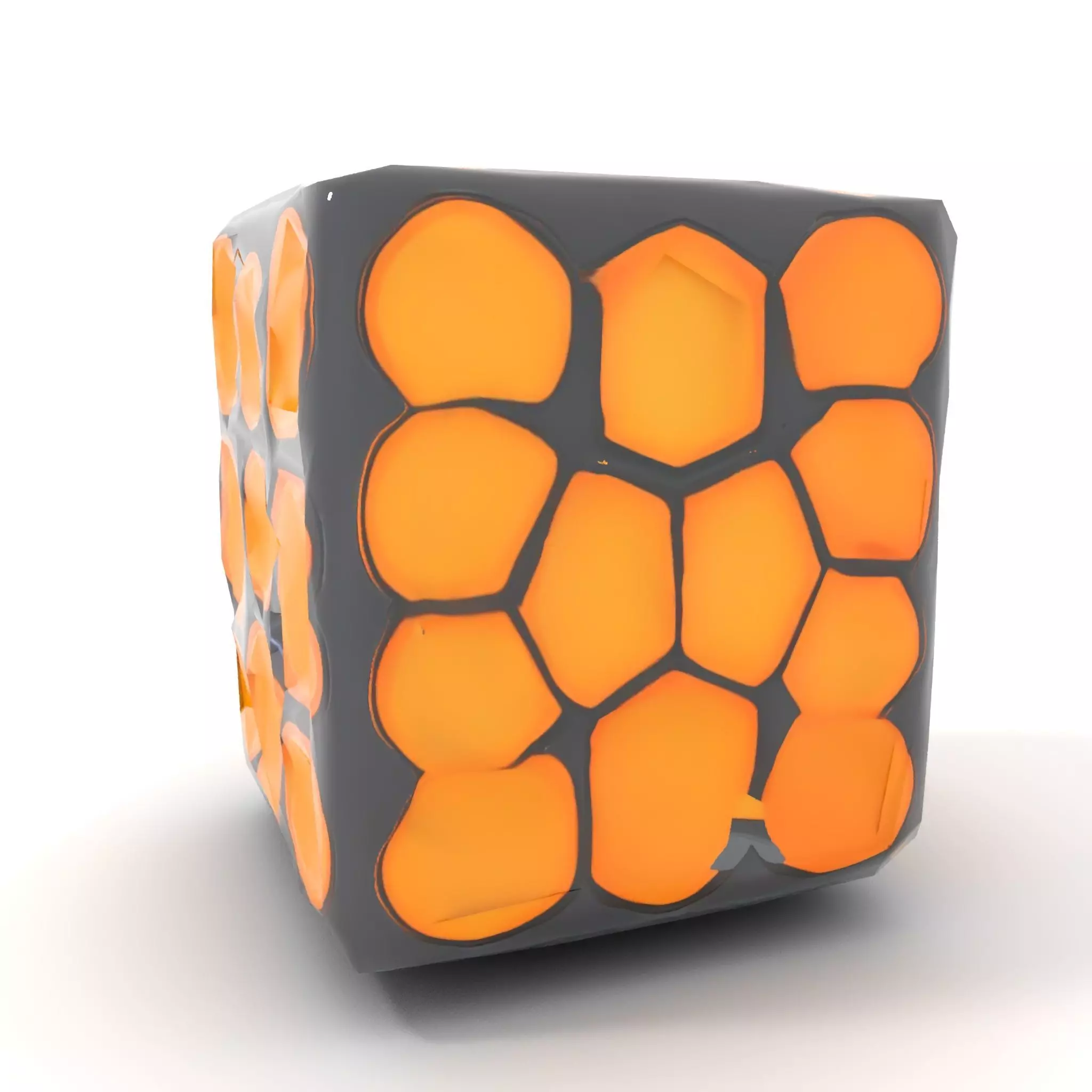 Hexagonal Amber Cube model pack Low-poly 3D model_10