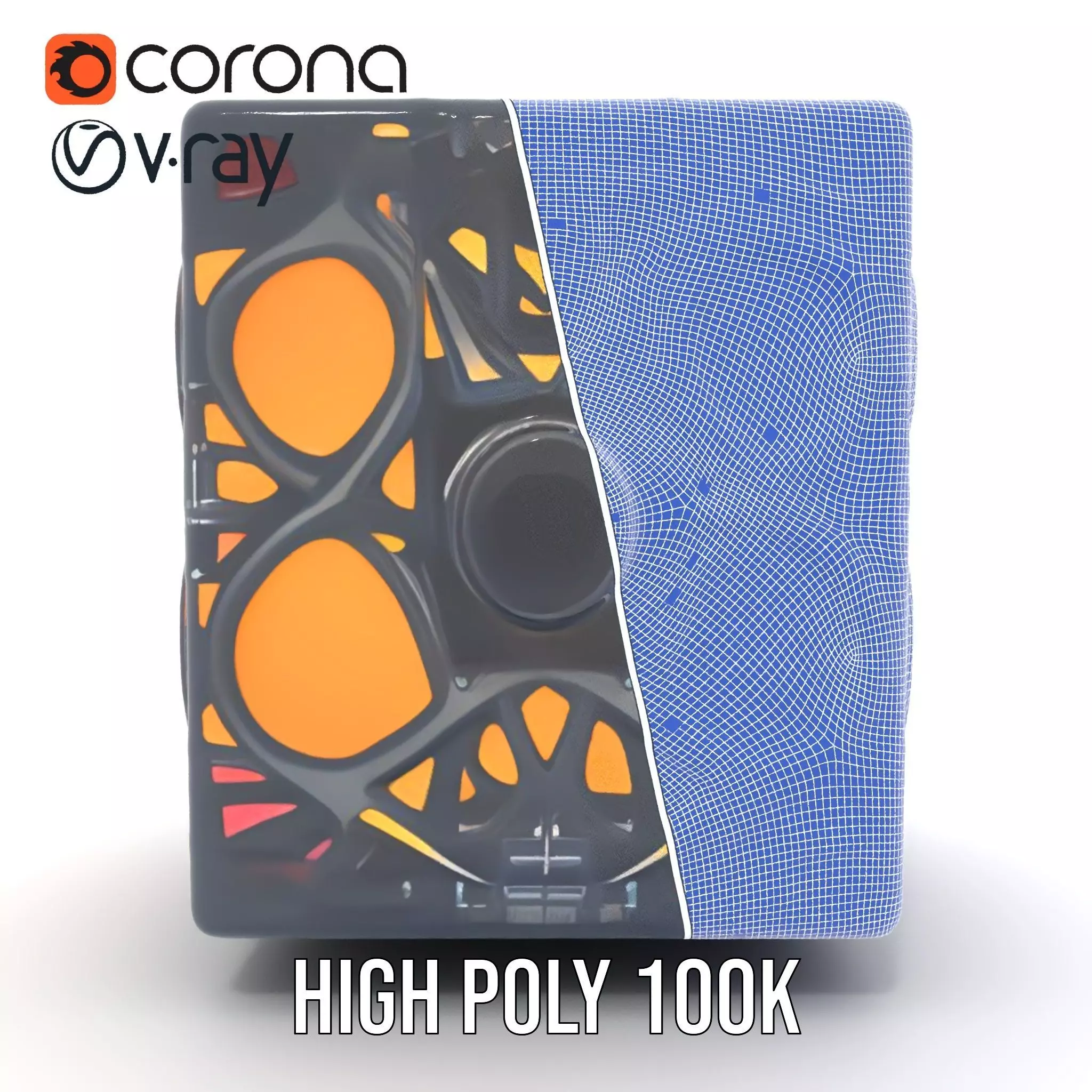 Elegant Gradient Lamp model pack Low-poly 3D model_33