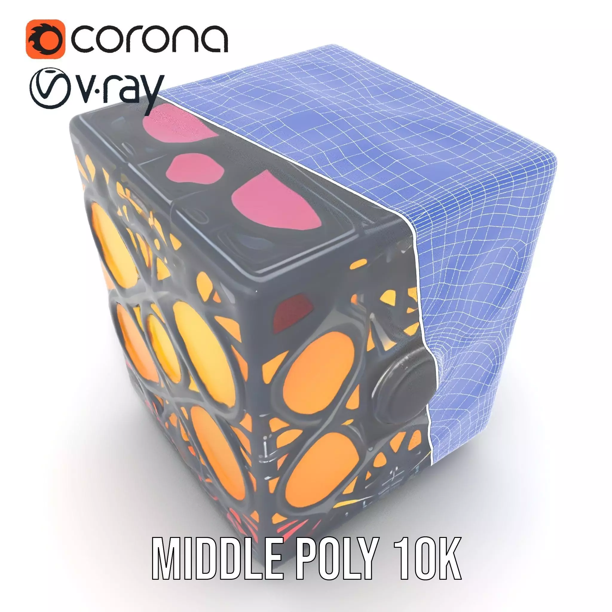 Elegant Gradient Lamp model pack Low-poly 3D model_24