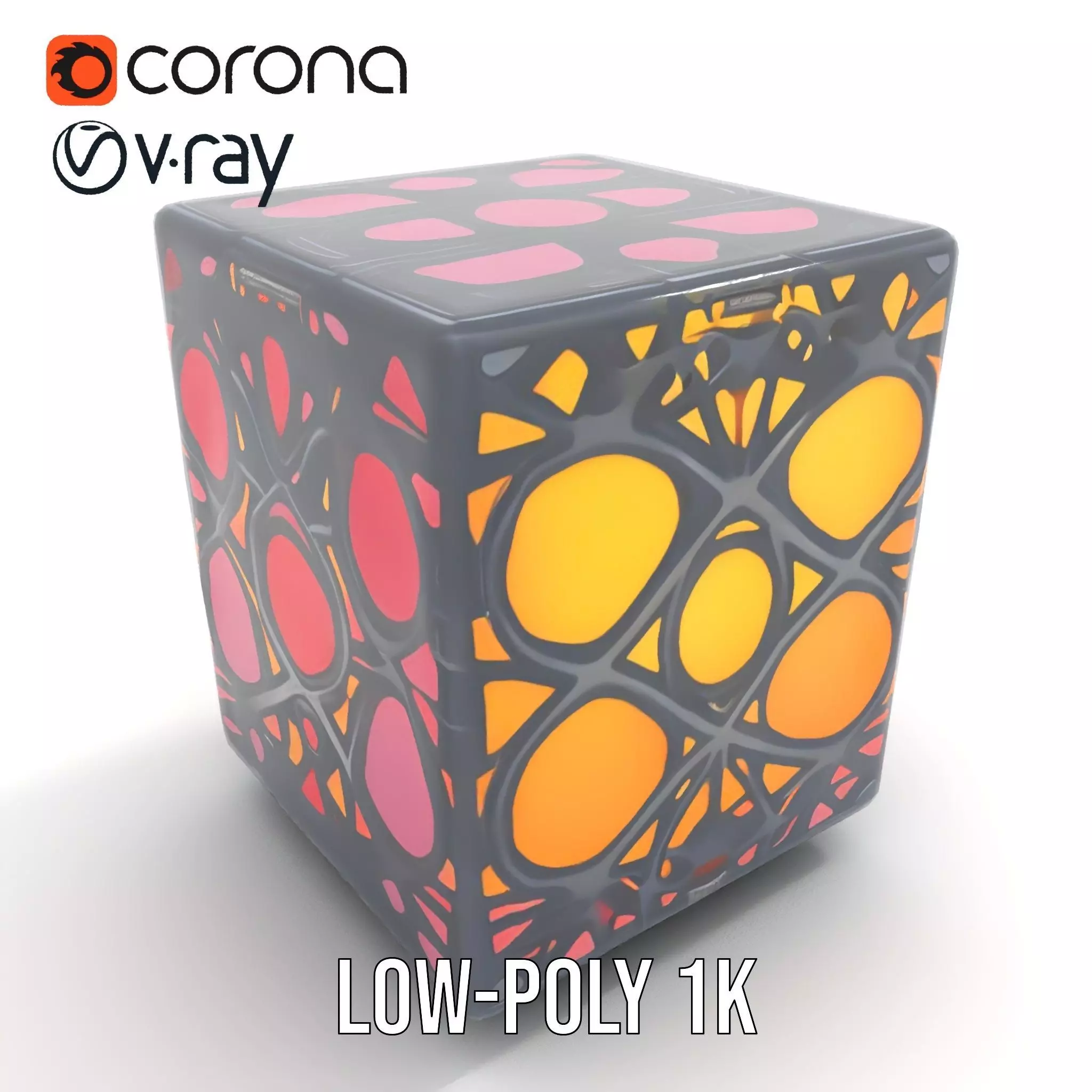 Elegant Gradient Lamp model pack Low-poly 3D model_15