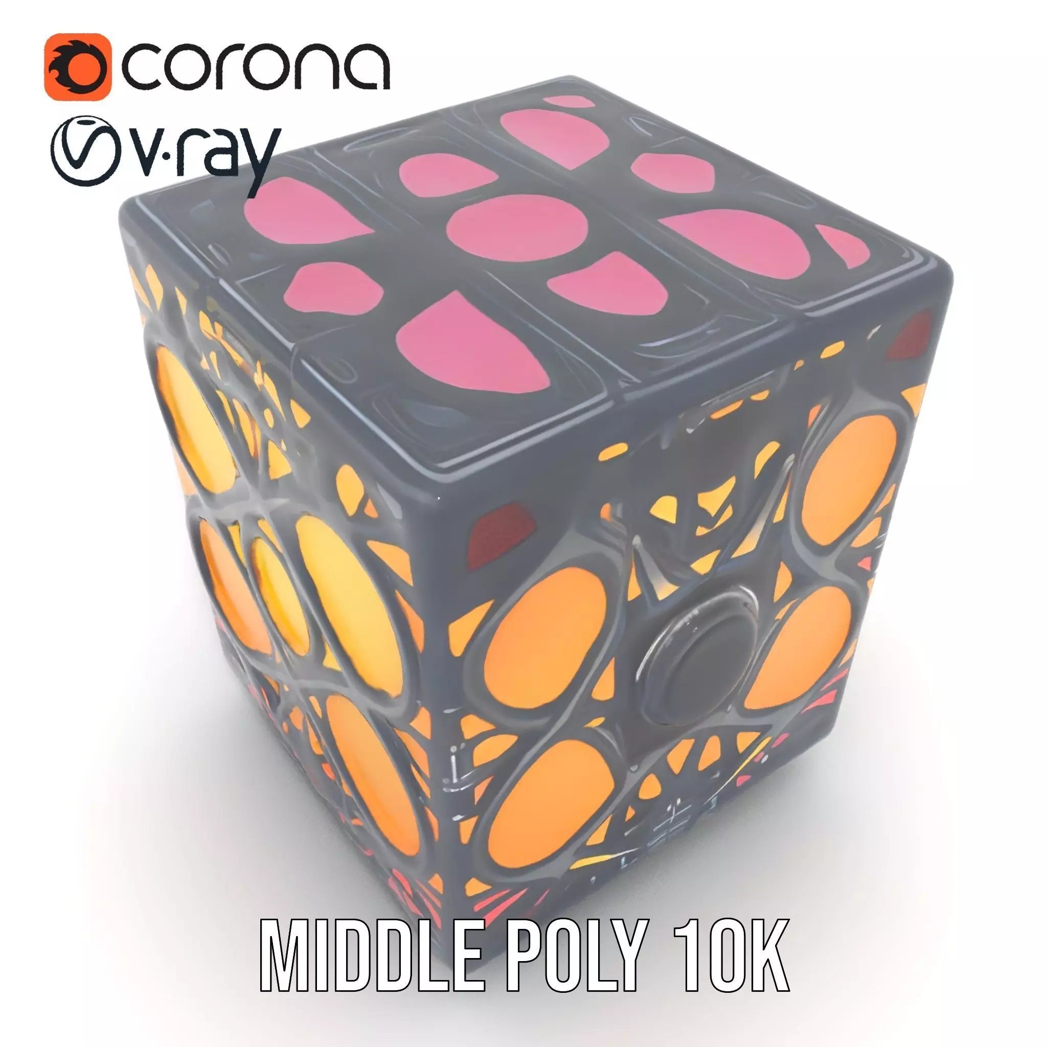 Elegant Gradient Lamp model pack Low-poly 3D model_7