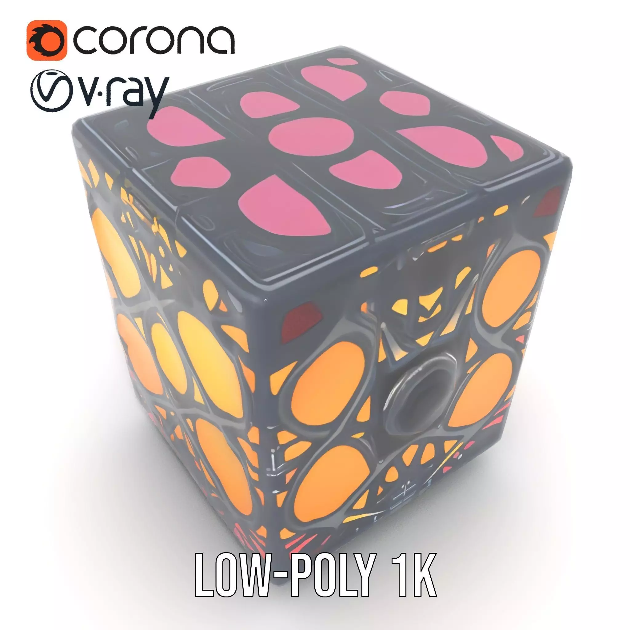 Elegant Gradient Lamp model pack Low-poly 3D model_8