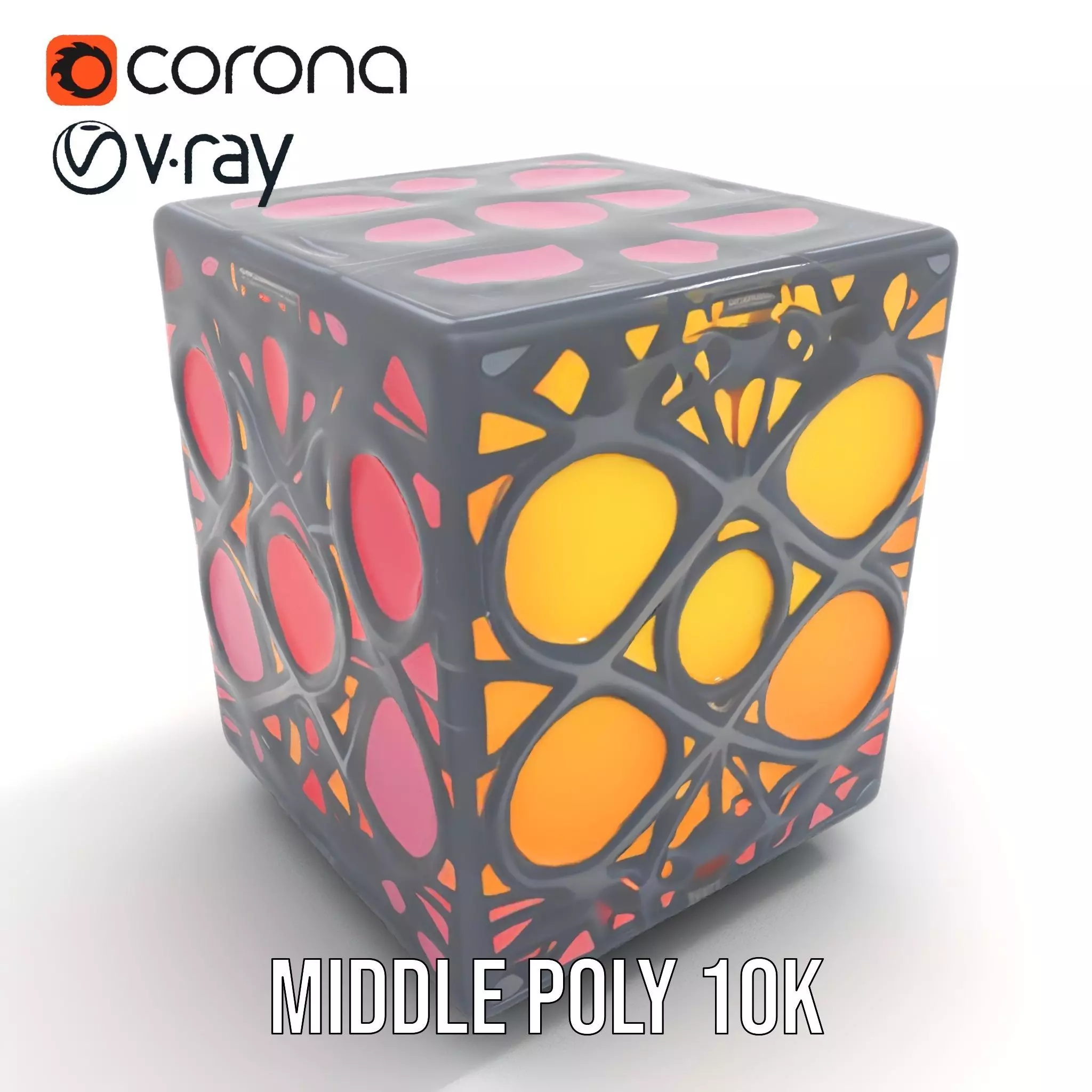 Elegant Gradient Lamp model pack Low-poly 3D model_16