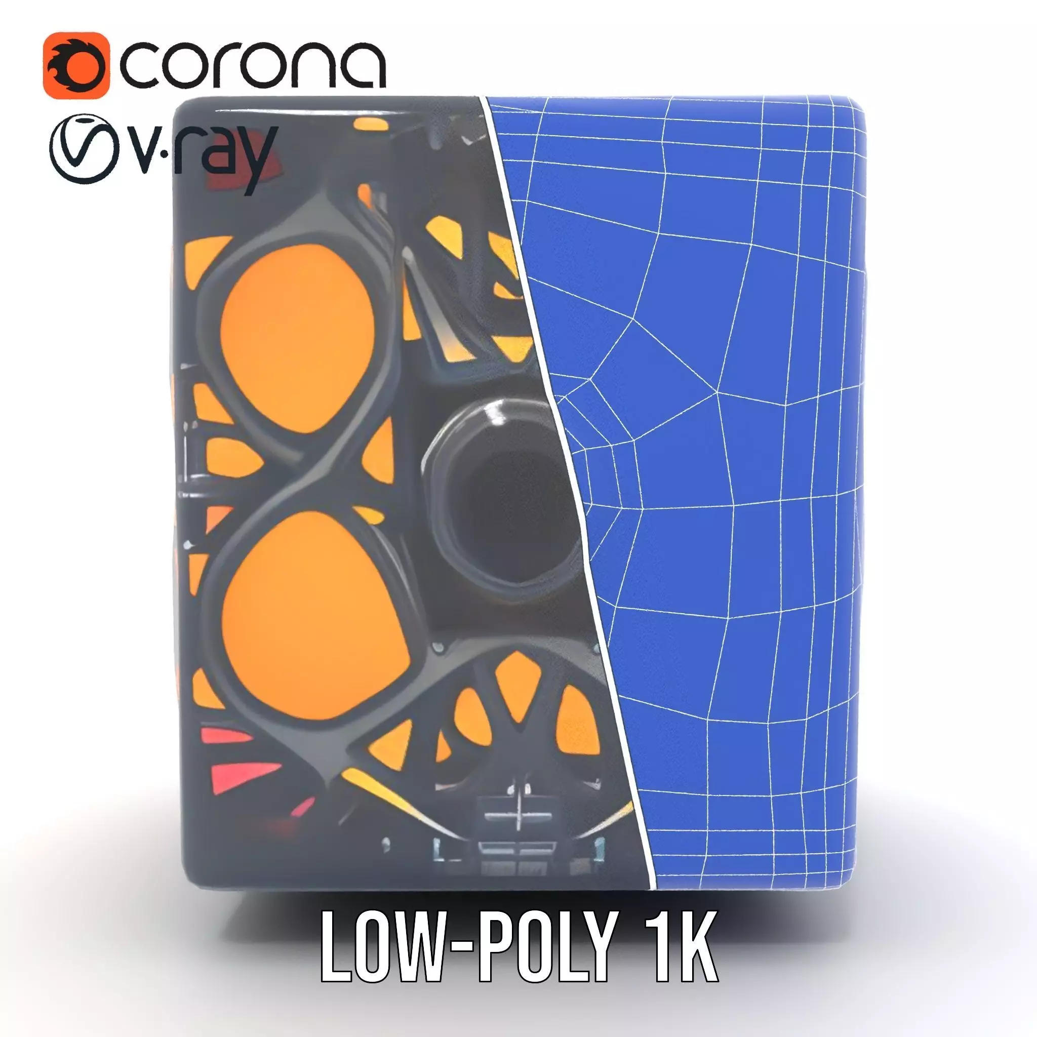 Elegant Gradient Lamp model pack Low-poly 3D model_31