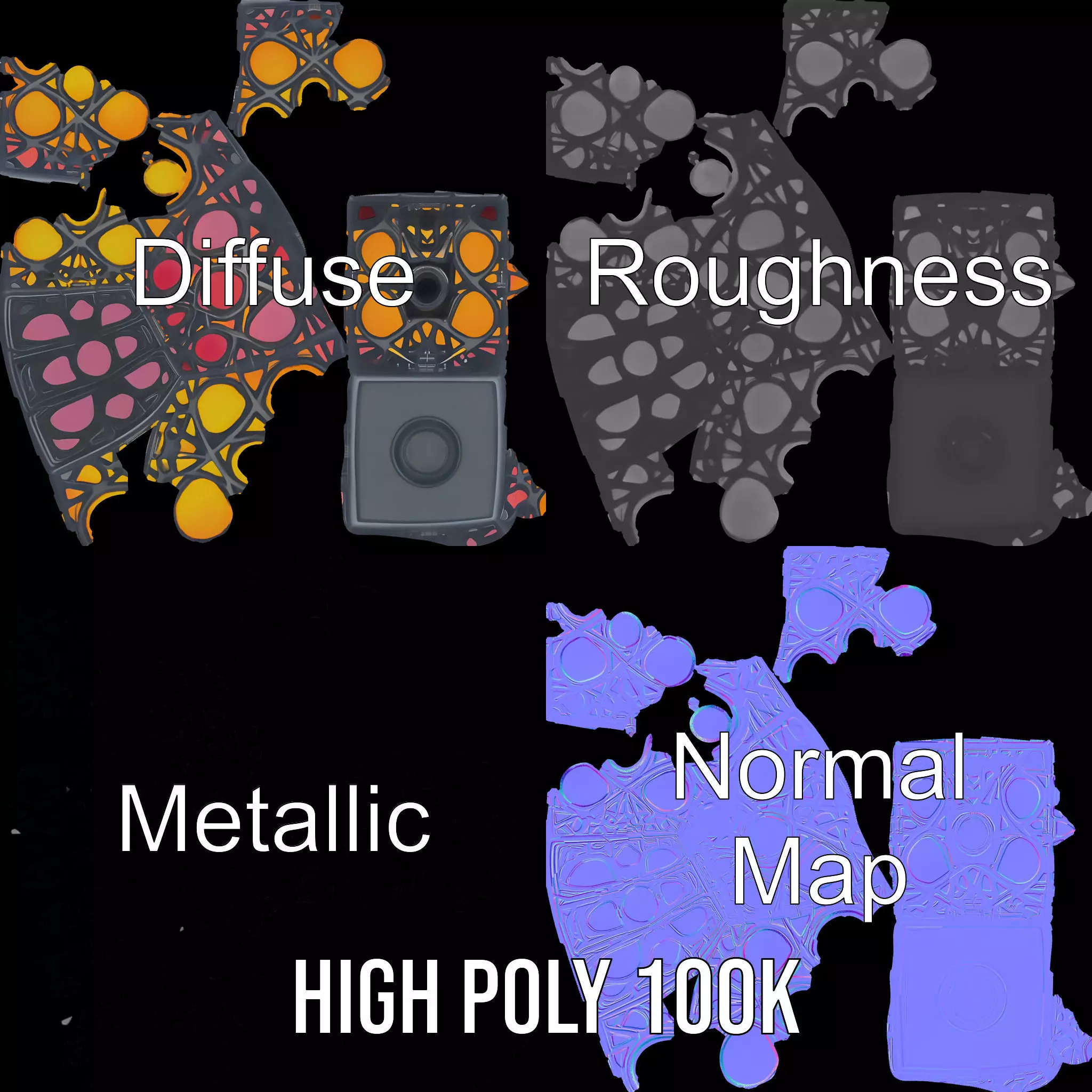 Elegant Gradient Lamp model pack Low-poly 3D model_4