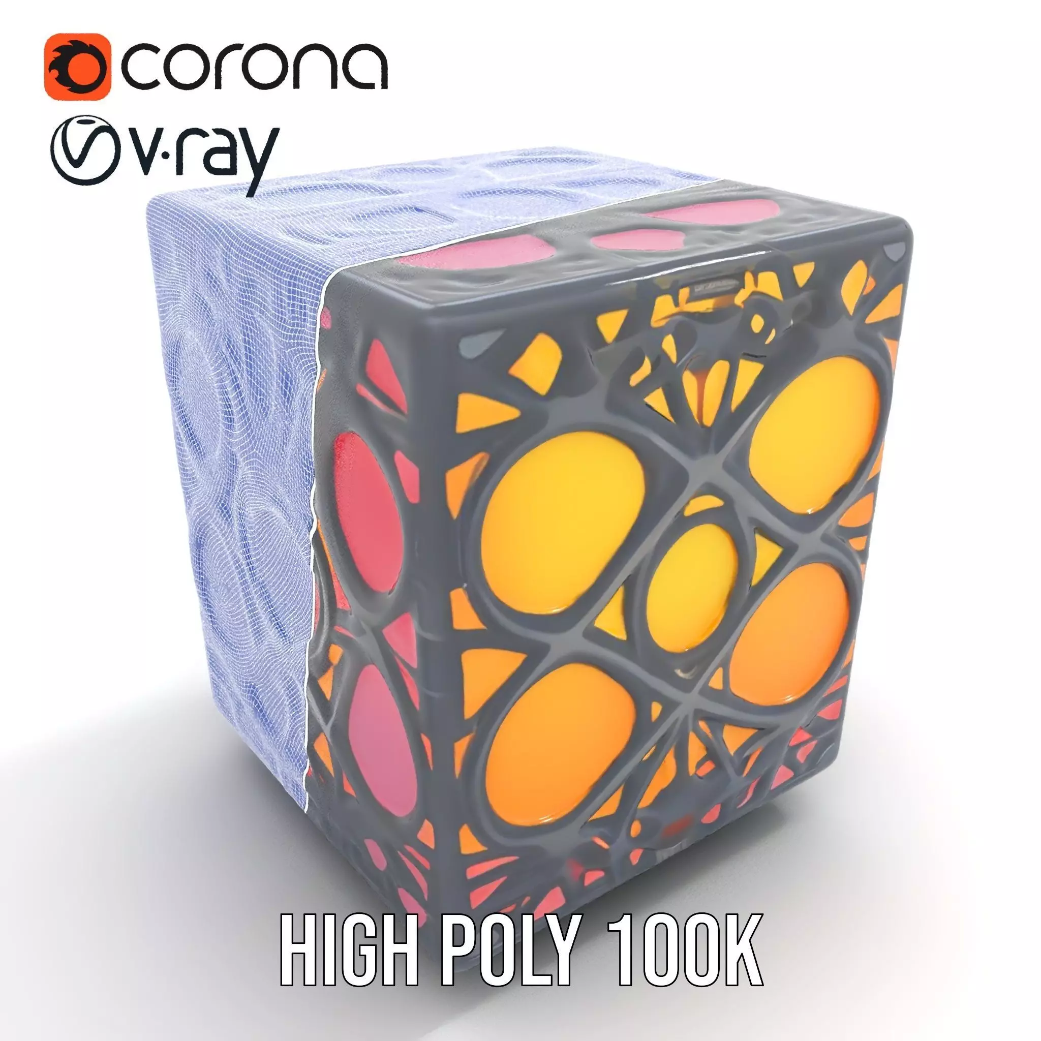 Elegant Gradient Lamp model pack Low-poly 3D model_35