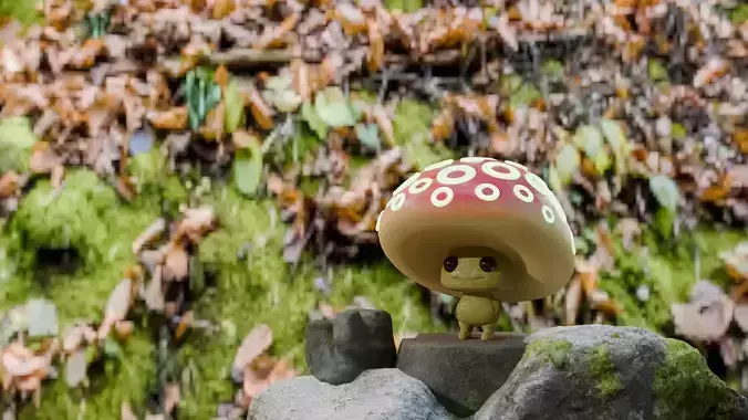 3D mushroom charakter pack