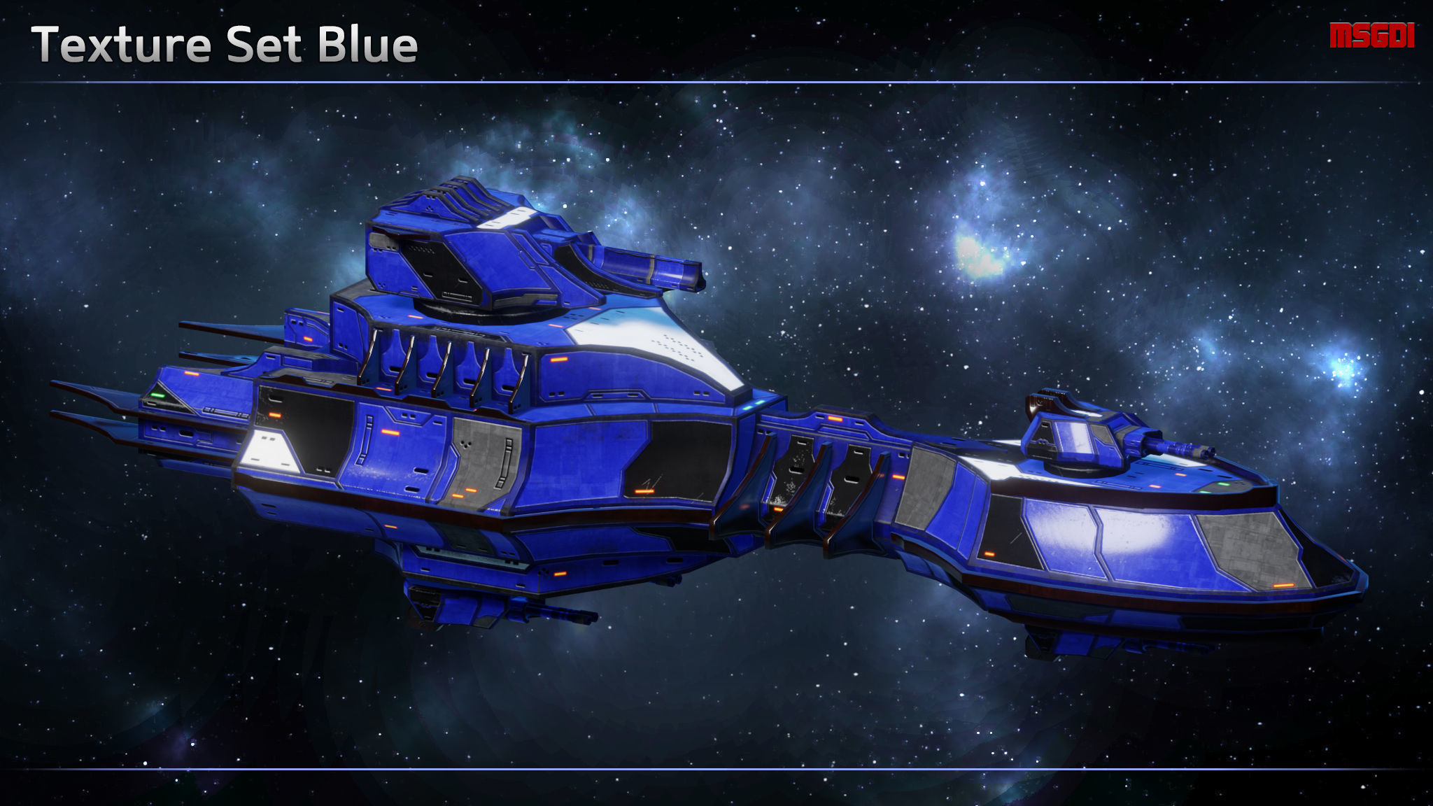 Spaceship Thaalian Empire Destroyer Low-poly 3D model_5