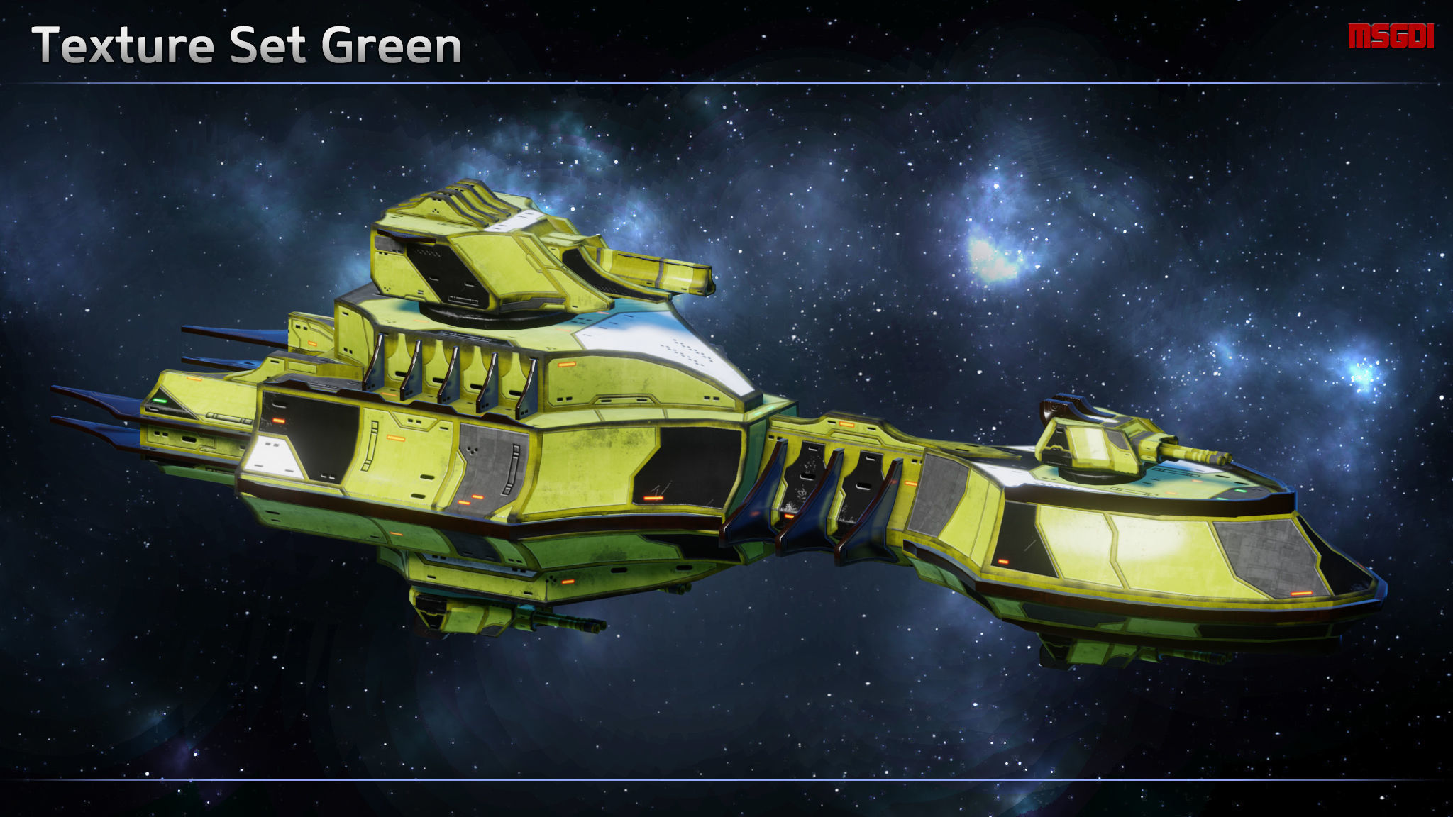 Spaceship Thaalian Empire Destroyer Low-poly 3D model_7