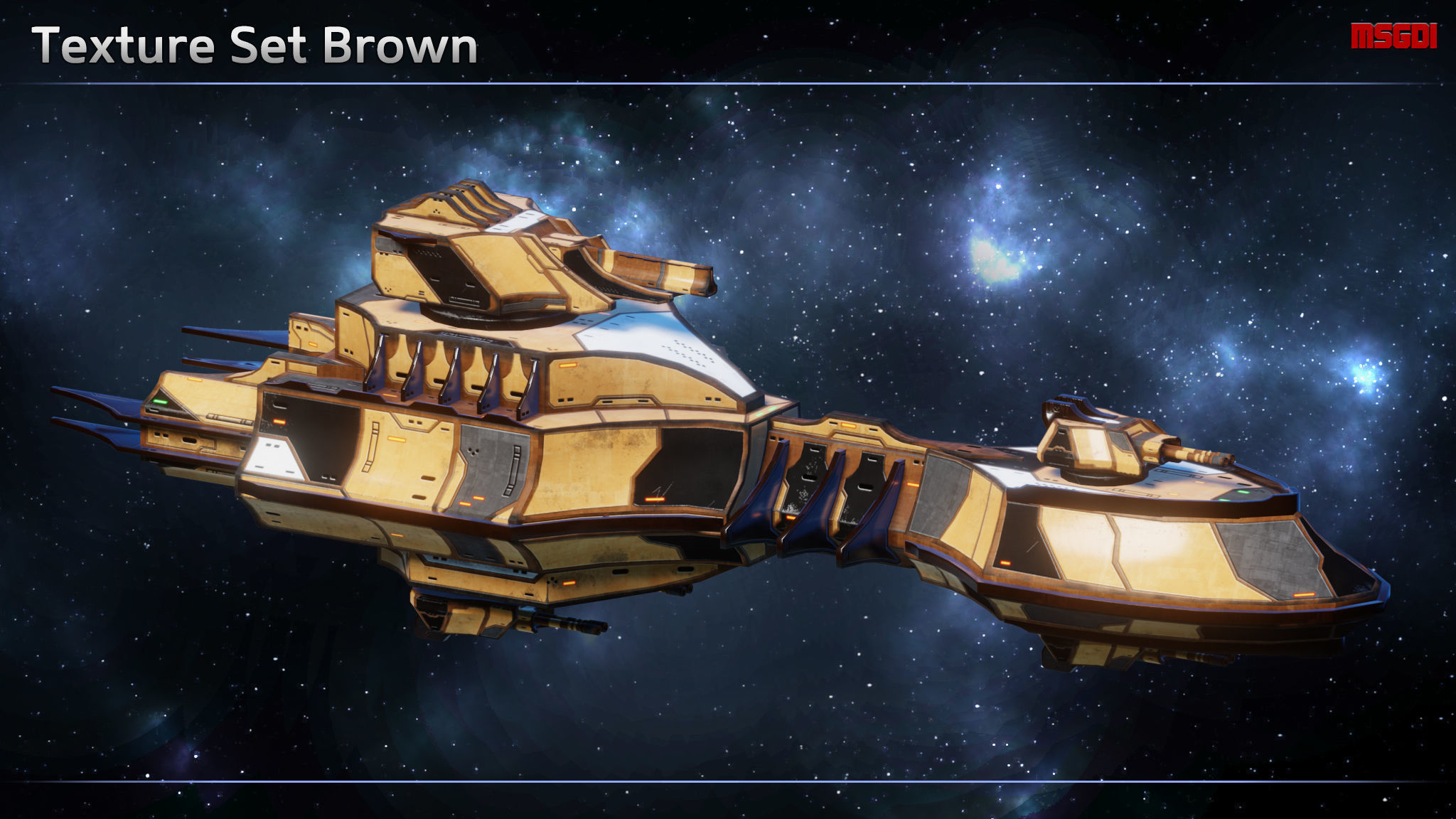 Spaceship Thaalian Empire Destroyer Low-poly 3D model_6