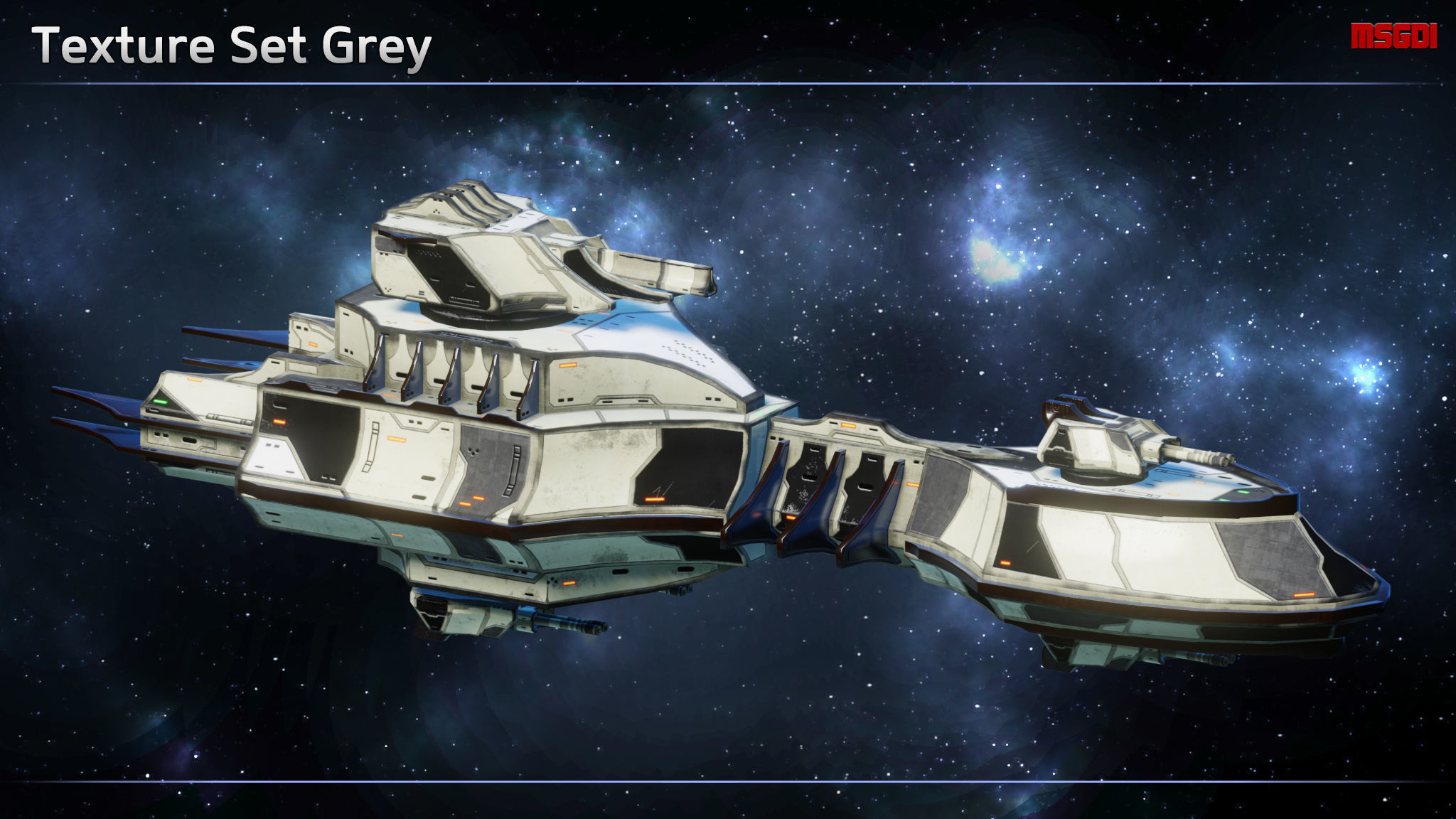 Spaceship Thaalian Empire Destroyer Low-poly 3D model_8