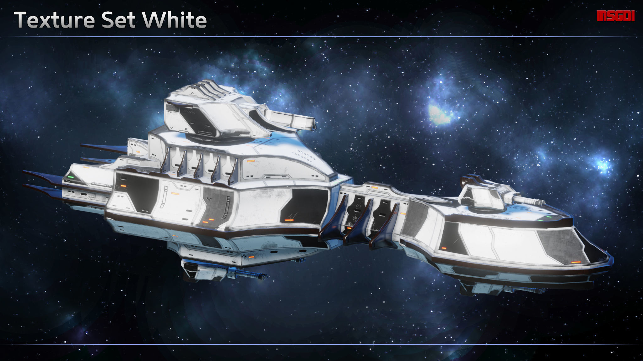 Spaceship Thaalian Empire Destroyer Low-poly 3D model_10